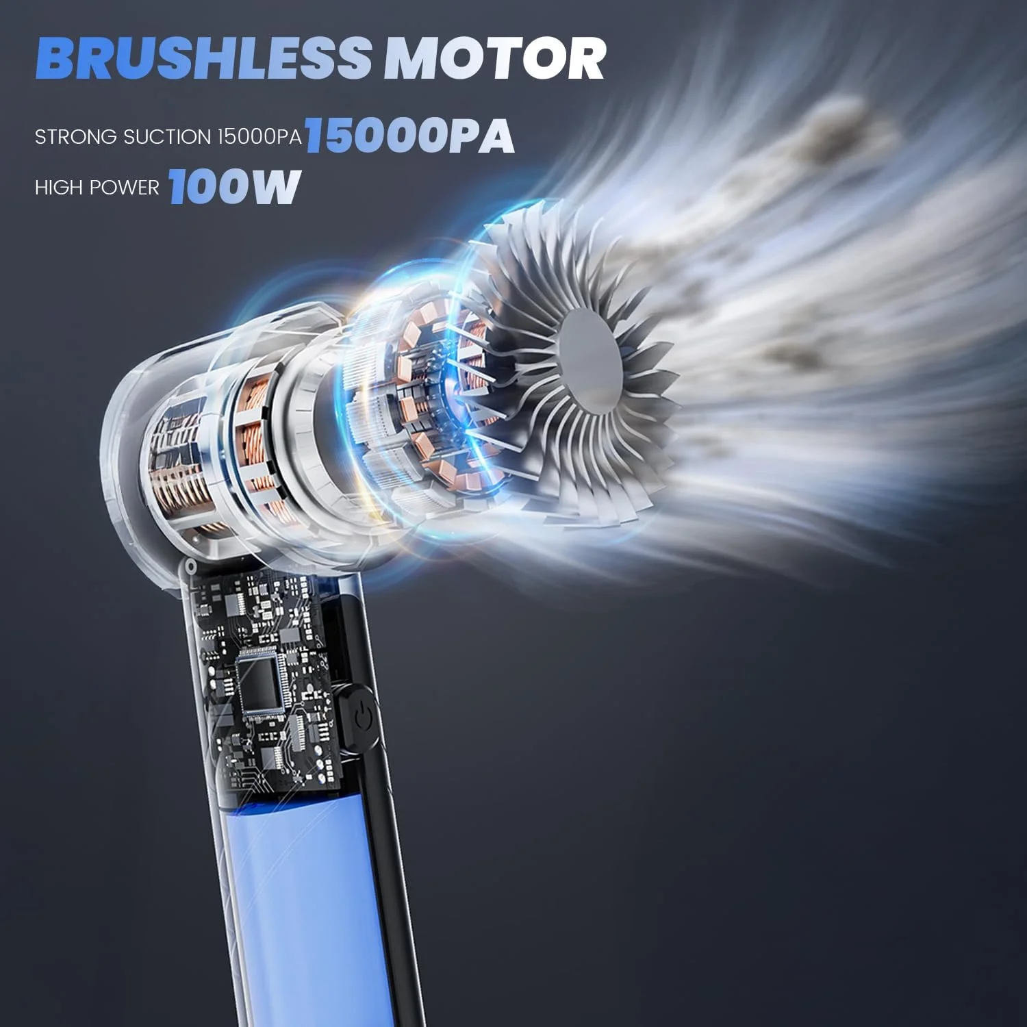 جاروبرقی دستی خودرو AccLoo، جاروبرقی شارژی کوچک با قدرت بالا 15000Pa به همراه نازل های متعدد برای خودرو، خانه، دفتر، حیوانات خانگی