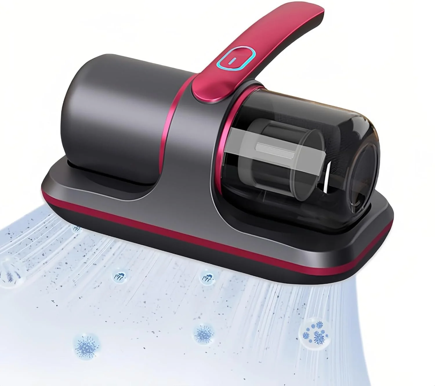 دستگاه حذف کنه بی سیم Arabest، جاروبرقی تخت خواب خانگی، ابزار قابل حمل حذف گرد و غبار کنه، استریلیزر UV برقی (خاکستری و قرمز) دستگاه حذف کنه بی سیم Arabest، جاروبرقی تخت خواب خانگی، ابزار قابل حمل حذف گرد و غبار کنه، استریلیزر UV برقی (خاکستری و قرمز)