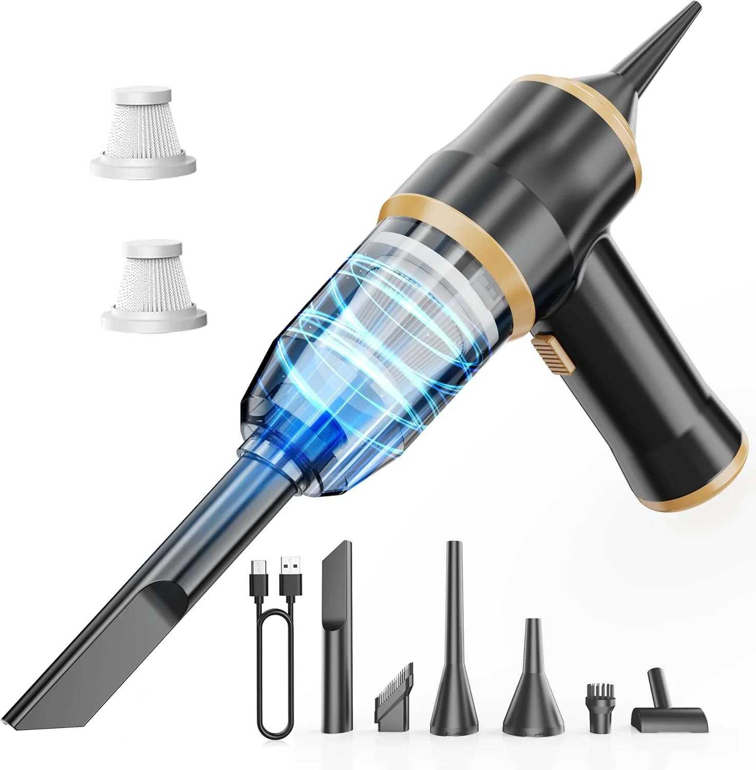 جاروبرقی کوچک خودرو BELIBUY، جاروبرقی دستی بی سیم قابل حمل 9500Pa، جاروبرقی و گردگیر هوا با 3 فیلتر برای خودرو، مبل، دفتر، حیوان خانگی، خانه جاروبرقی کوچک خودرو BELIBUY، جاروبرقی دستی بی سیم قابل حمل 9500Pa، جاروبرقی و گردگیر هوا با 3 فیلتر برای خودرو، مبل، دفتر، حیوان خانگی، خانه