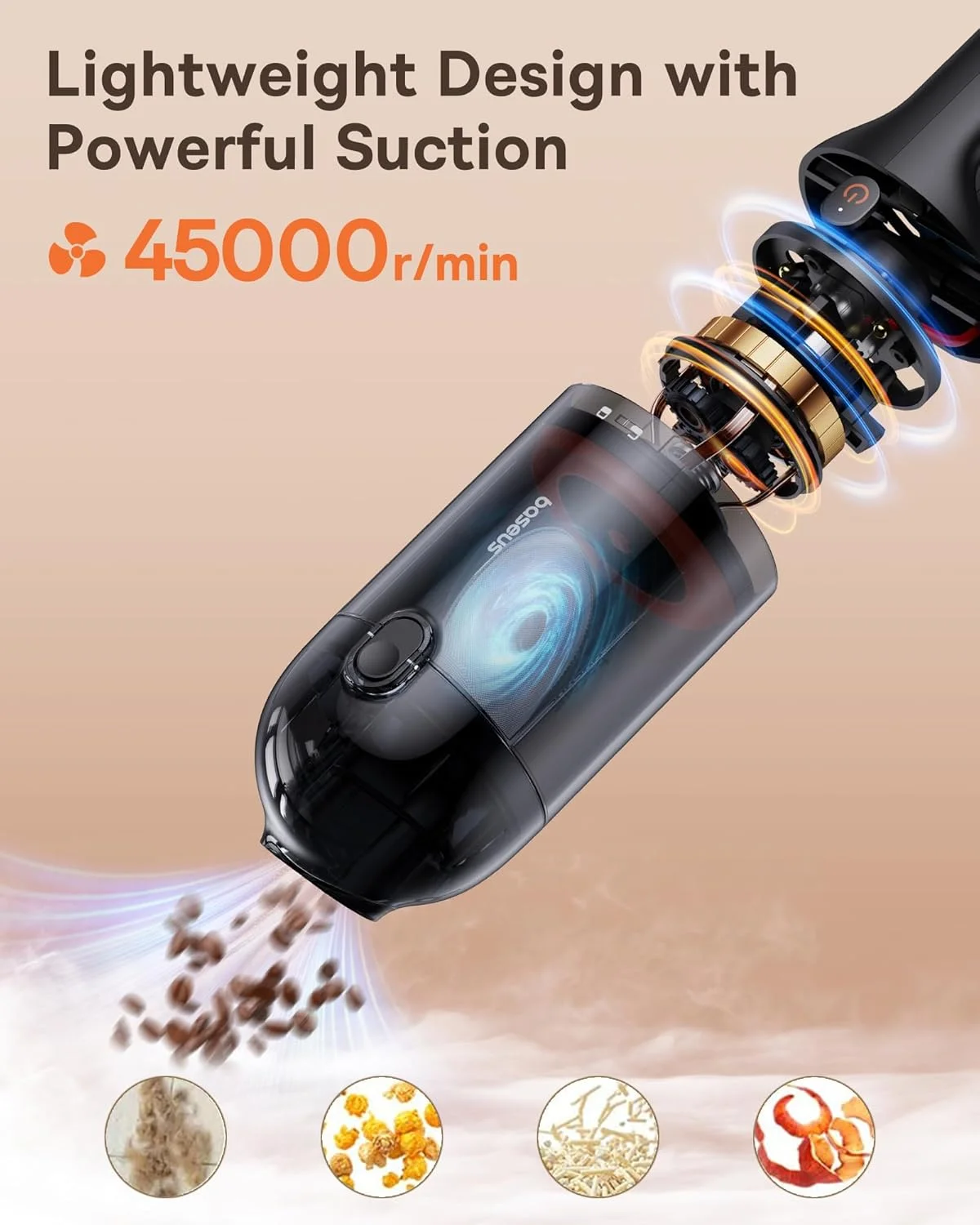 جاروبرقی دستی بیسوس، شارژی بی سیم، جاروبرقی قابل حمل خودرو با کیسه های گرد و غبار یکبار مصرف، جاروبرقی کوچک بی سیم با قدرت بالا برای داخل خودرو، موی حیوانات خانگی، پله ها، مبل (AP01) جاروبرقی دستی بیسوس، شارژی بی سیم، جاروبرقی قابل حمل خودرو با کیسه های گرد و غبار یکبار مصرف، جاروبرقی کوچک بی سیم با قدرت بالا برای داخل خودرو، موی حیوانات خانگی، پله ها، مبل (AP01)