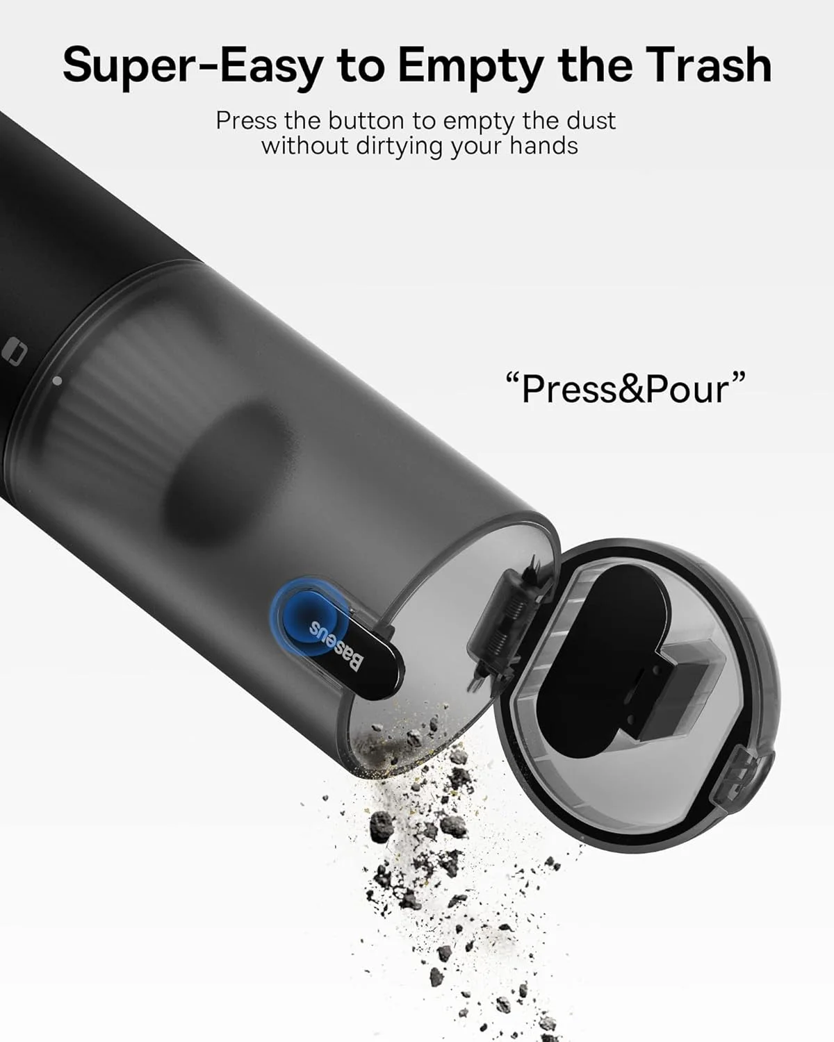 جاروبرقی خودرو بیسوس، قابل حمل و بدون سیم، 12000PA، جاروبرقی دستی قابل شارژ با تخلیه با یک لمس، شارژ سریع USB C، پمپ باد و جاروبرقی 4 در 1 مینی برای خودرو، خانه، کمپینگ جاروبرقی خودرو بیسوس، قابل حمل و بدون سیم، 12000PA، جاروبرقی دستی قابل شارژ با تخلیه با یک لمس، شارژ سریع USB C، پمپ باد و جاروبرقی 4 در 1 مینی برای خودرو، خانه، کمپینگ