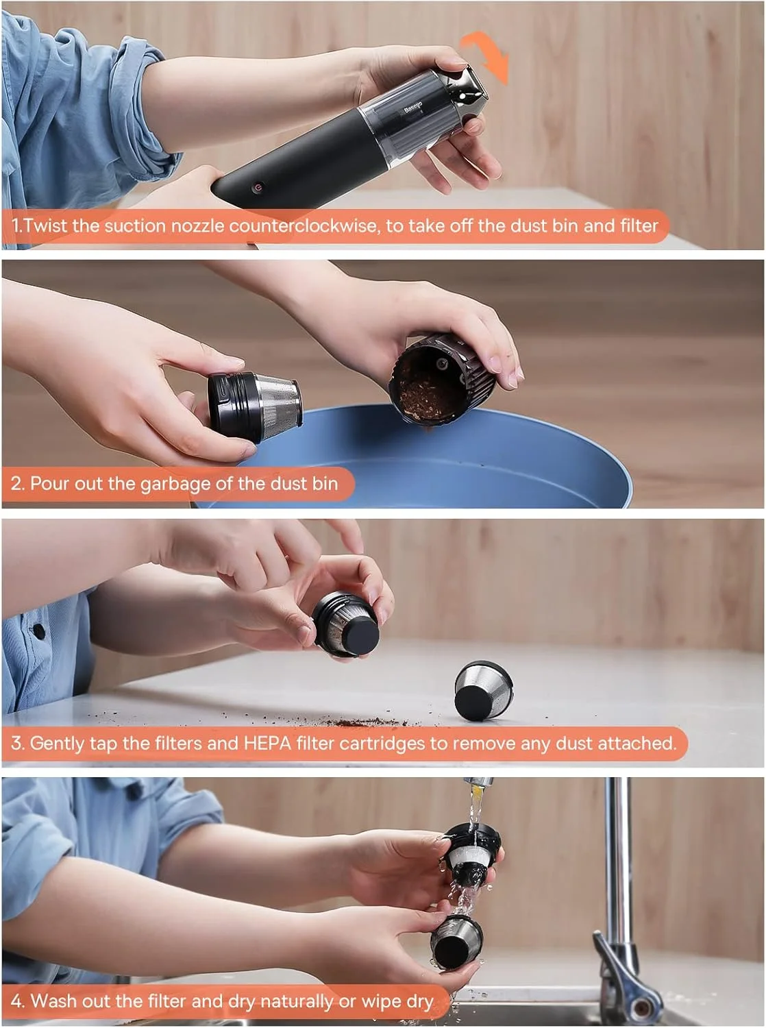 جاروبرقی دستی بیسوس مدل A3 Lite/A2 Pro/AP01/A3، قابل حمل، شارژی، با قدرت مکش قابل تنظیم، مناسب برای خودرو، منزل و دفتر کار (رنگ خاکستری) جاروبرقی دستی بیسوس مدل A3 Lite/A2 Pro/AP01/A3، قابل حمل، شارژی، با قدرت مکش قابل تنظیم، مناسب برای خودرو، منزل و دفتر کار (رنگ خاکستری)