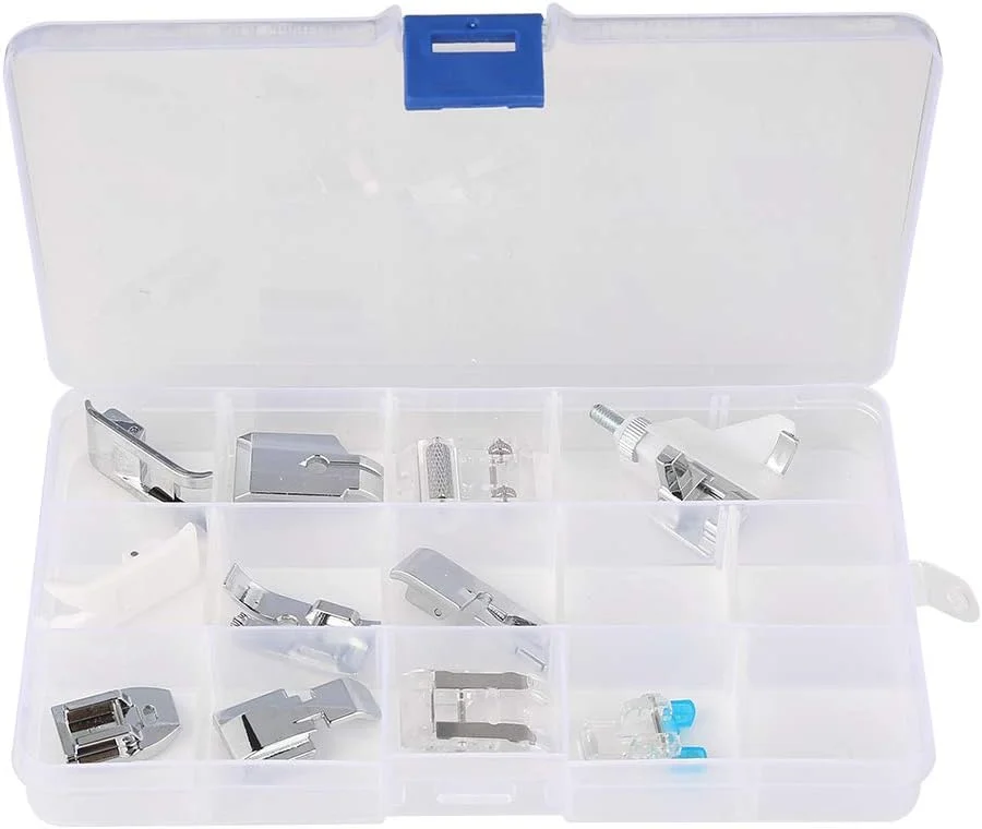 مجموعه 11 عددی پایه های چرخ خیاطی چند منظوره خانگی والفرانت به همراه جعبه