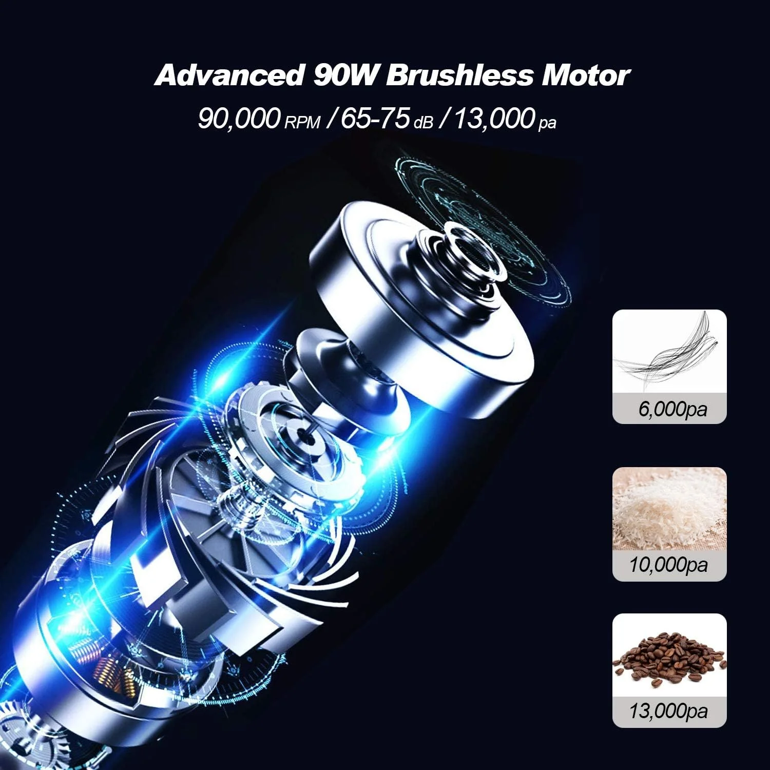 جاروبرقی دستی بوم‌بلک مدل BH-610 با قدرت 13Kpa و پایه شارژ تک لمسی - وزن 635 گرم