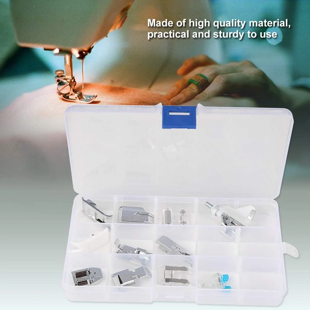 مجموعه 11 عددی پایه های چرخ خیاطی چند منظوره خانگی والفرانت به همراه جعبه