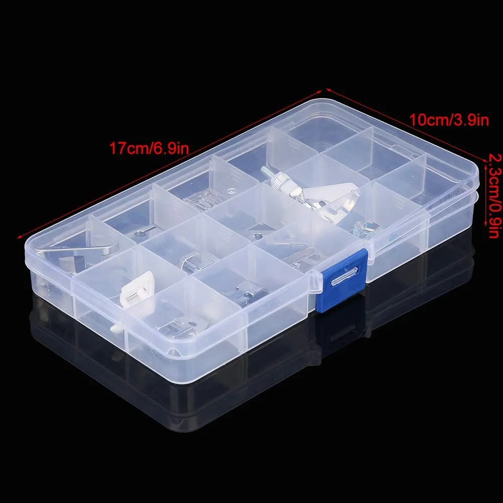 مجموعه 11 عددی پایه های چرخ خیاطی چند منظوره خانگی والفرانت به همراه جعبه