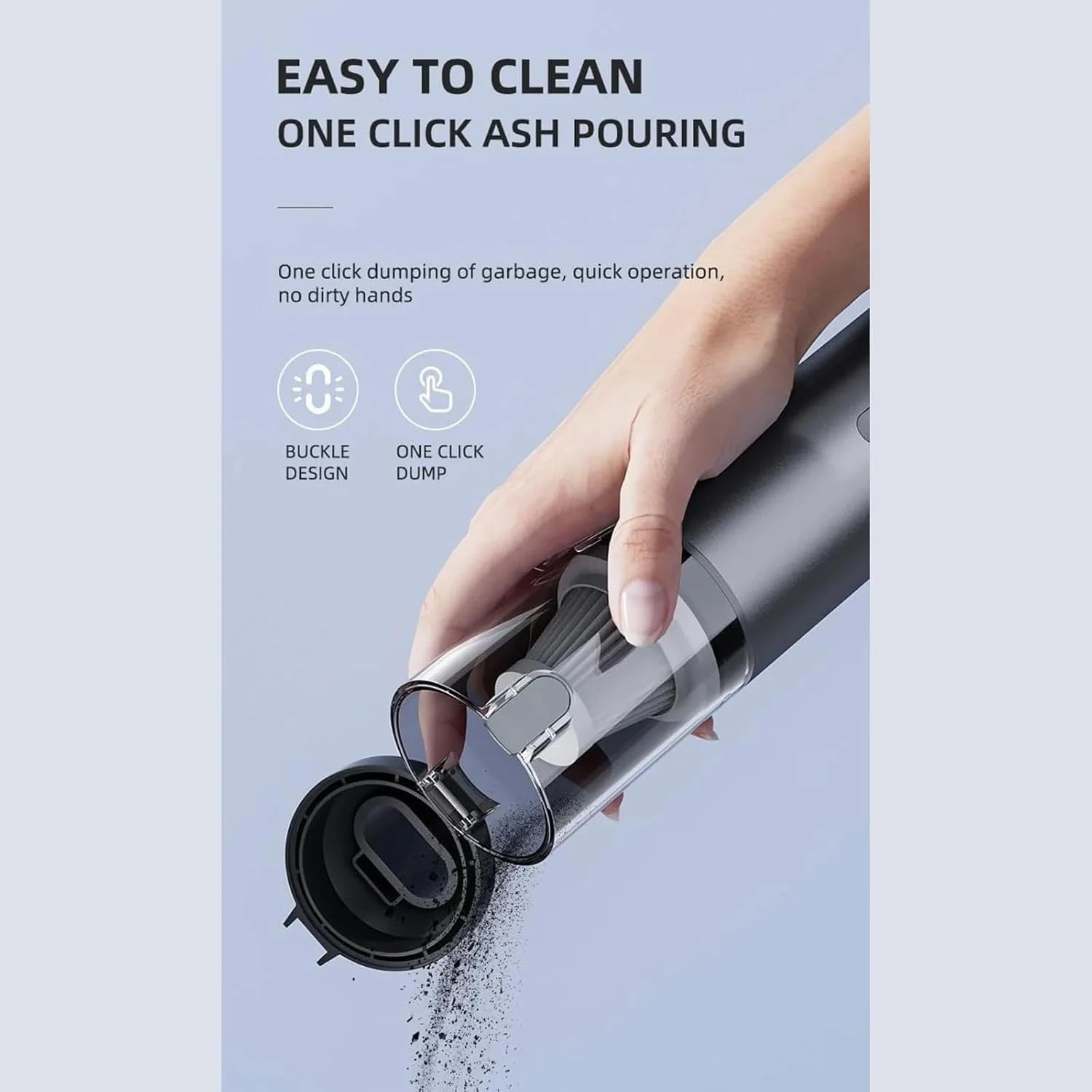 جاروبرقی Bgnie، جاروبرقی دستی باریک و بدون سیم V8 Mate، مکش قوی 15000Pa، تمیز کننده عمیق و سریع، تمیز کننده قابل حمل 3 در 1 برای ماشین و خانه (نارنجی)