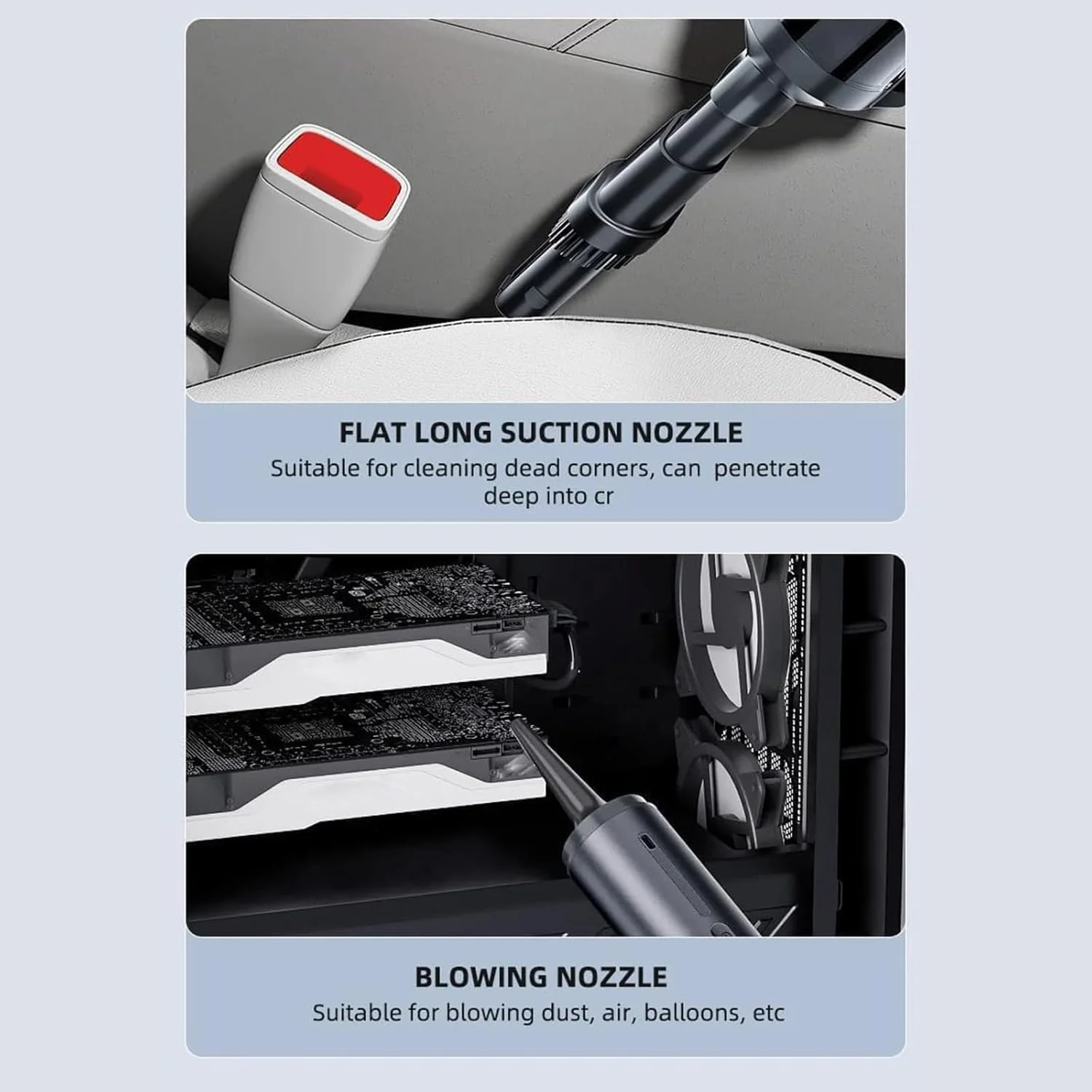 جاروبرقی Bgnie، جاروبرقی دستی باریک و بدون سیم V8 Mate، مکش قوی 15000Pa، تمیز کننده عمیق و سریع، تمیز کننده قابل حمل 3 در 1 برای ماشین و خانه (نارنجی)