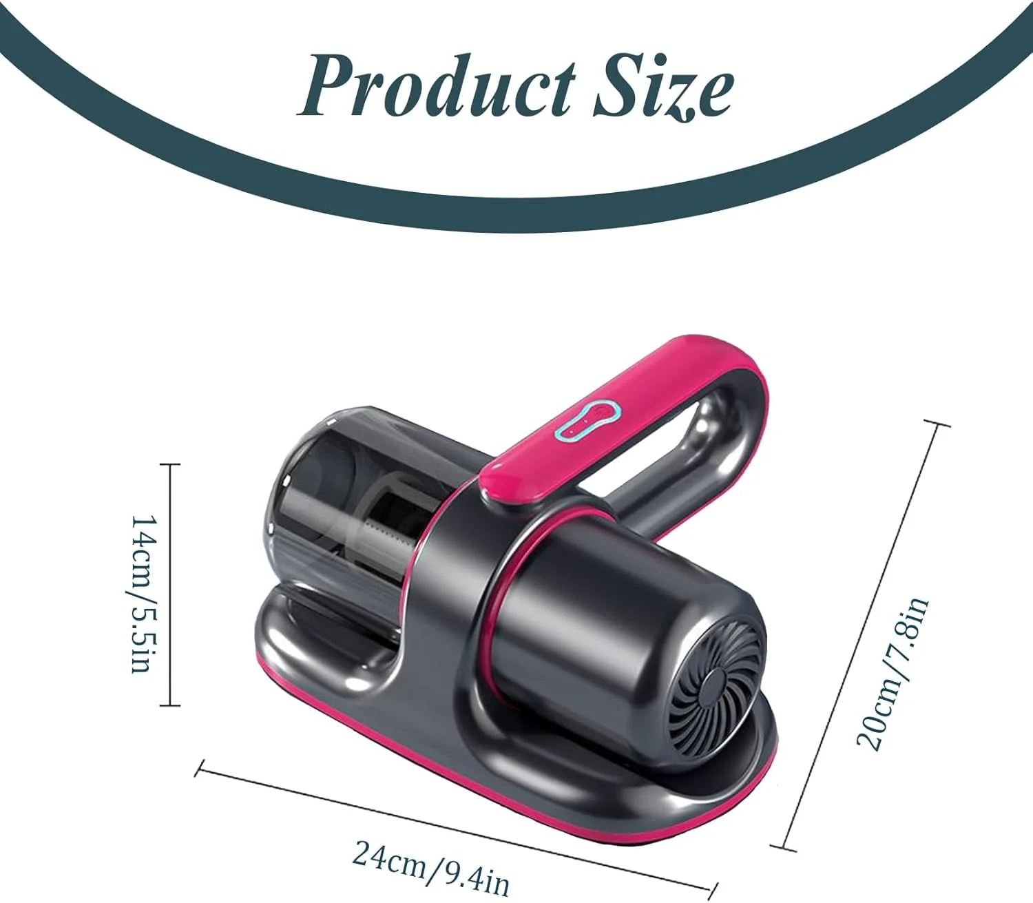 جاروبرقی برای تشک، جاروبرقی با نور فرابنفش، جاروبرقی تشک با مکش 13 کیلو پاسکال با فیلتر HEPA، جاروبرقی دستی 100 واتی، از بین برنده 99.99٪ از همه ذرات ریز برای تشک، مبل،