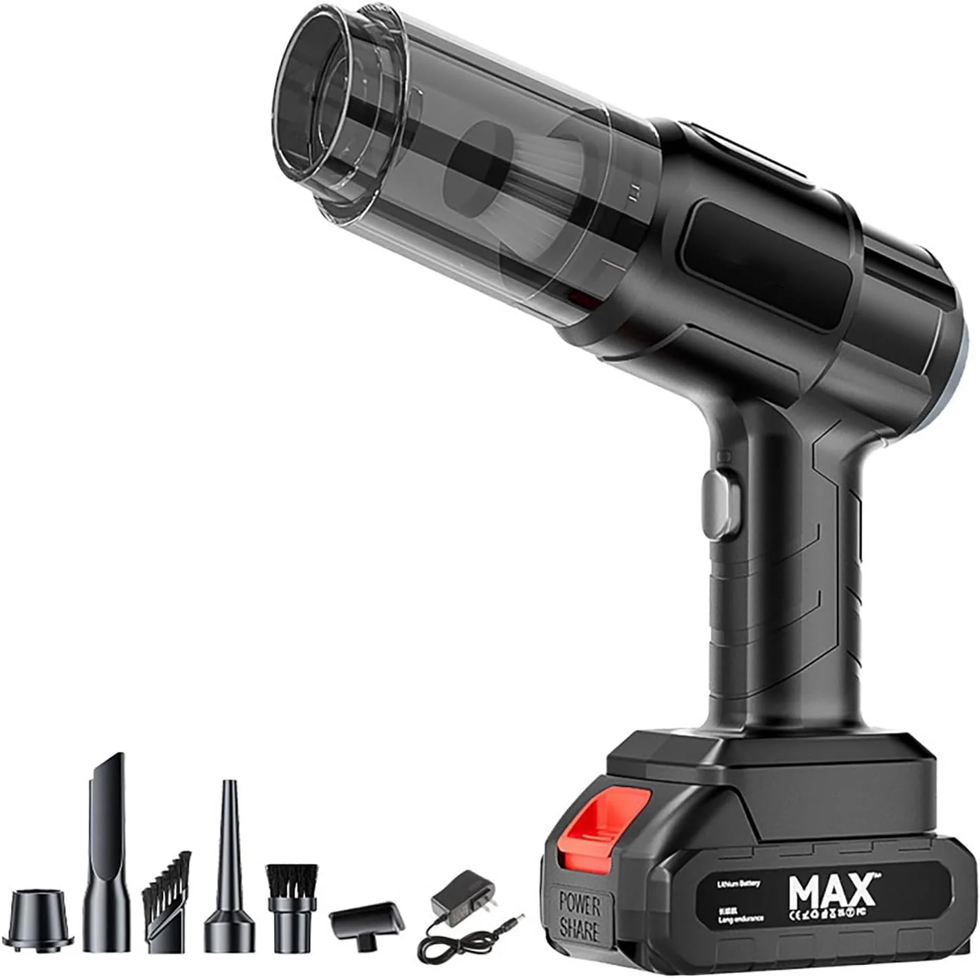 جاروبرقی خودرو 4 در 1 کوچک و فوق العاده قدرتمند 120 وات 5000 پاسکال، جاروبرقی دستی، شارژ بی سیم