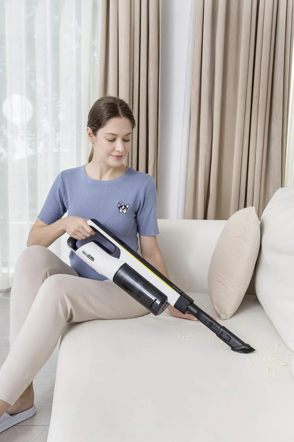 جاروبرقی شارژی، تا 60 دقیقه زمان کارکرد، 3 سطح قدرت، Hepa 12، کارچر Vc4S