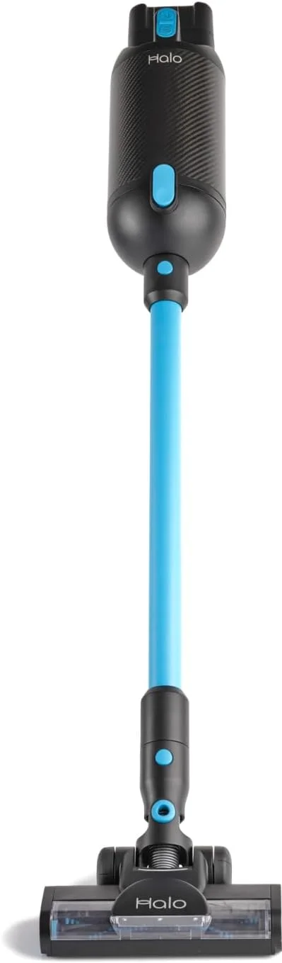 جاروبرقی عصایی شارژی Halo با 60 دقیقه زمان کارکرد، جاروبرقی دستی با چراغ های LED، باتری جداشدنی برای کف چوب سخت/فرش/کاشی/مرمر - آبی و مشکی جاروبرقی عصایی شارژی Halo با 60 دقیقه زمان کارکرد، جاروبرقی دستی با چراغ های LED، باتری جداشدنی برای کف چوب سخت/فرش/کاشی/مرمر - آبی و مشکی