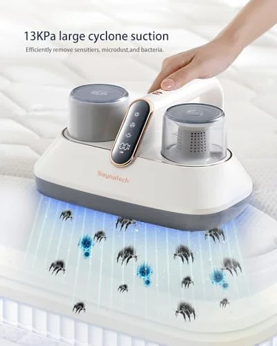 دستگاه مکنده شارژی با نور فرابنفش، مدل ST10 Saynatech، قدرتمند، سبک، قابل شارژ، دارای شش لایه فیلتر، تمیز کننده عمیق، با باتری لیتیومی