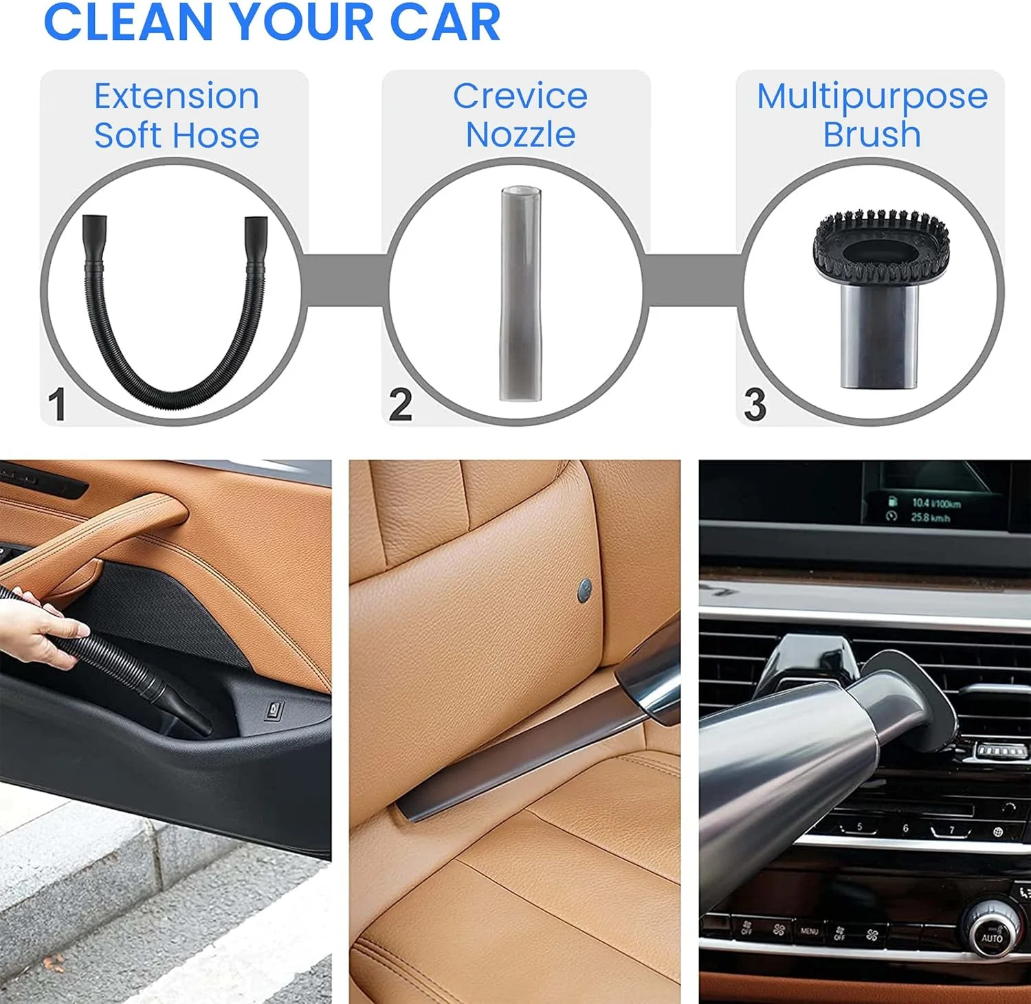 جاروبرقی خودرو آگرارو مدل CV1079، قابل حمل، دستی، 12 ولت DC / 110 وات، قدرت 4.5KPA، سیم بلند 4.5 متری، فیلتر استیل ضد زنگ، مشکی