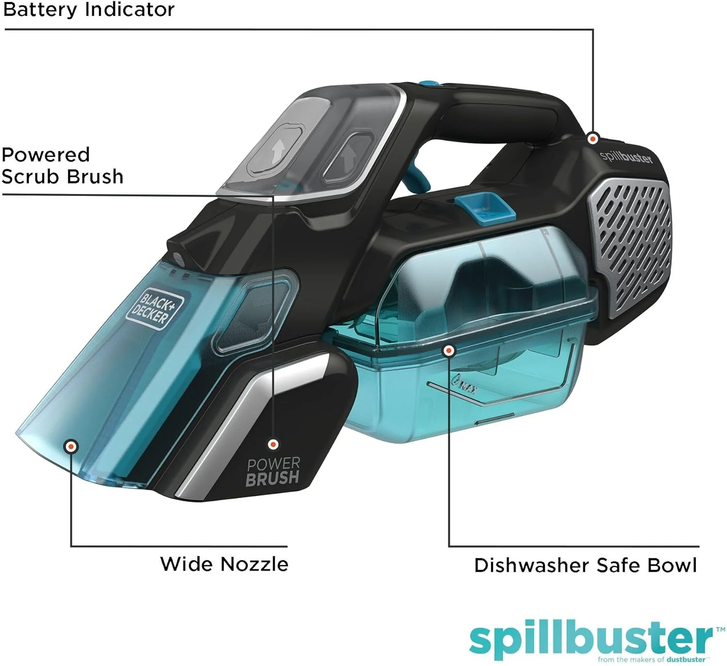 جاروبرقی لکه بر و مایعات بلک اند دکر مدل (BHSB320JP)