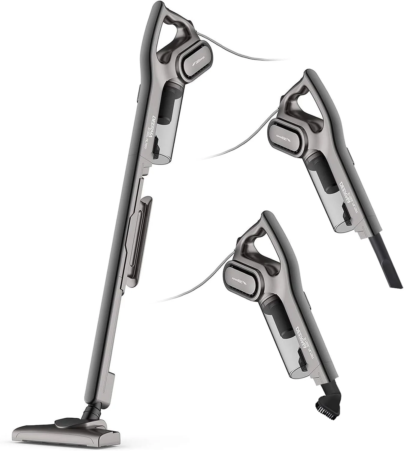 جاروبرقی عصایی و دستی Deerma Dx700S 2in1 با مخزن گرد و غبار بزرگ، صدای کم و فیلتر سه گانه، خاکستری، نوع دوشاخه: EU جاروبرقی عصایی و دستی Deerma Dx700S 2in1 با مخزن گرد و غبار بزرگ، صدای کم و فیلتر سه گانه، خاکستری، نوع دوشاخه: EU