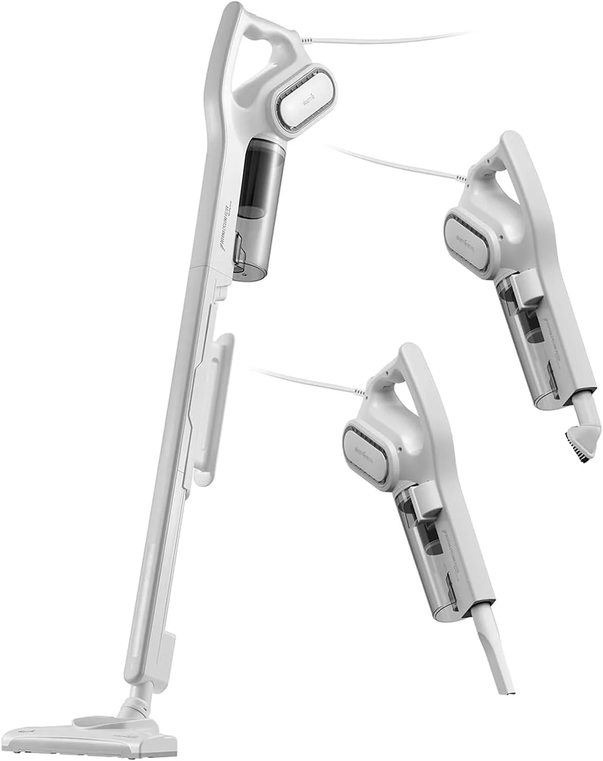 جاروبرقی عصایی دیرما مدل DX700، جاروبرقی دستی 600 وات 15KPa 0.8 لیتری با مخزن گرد و غبار بزرگ، کم صدا، فیلتر سه گانه