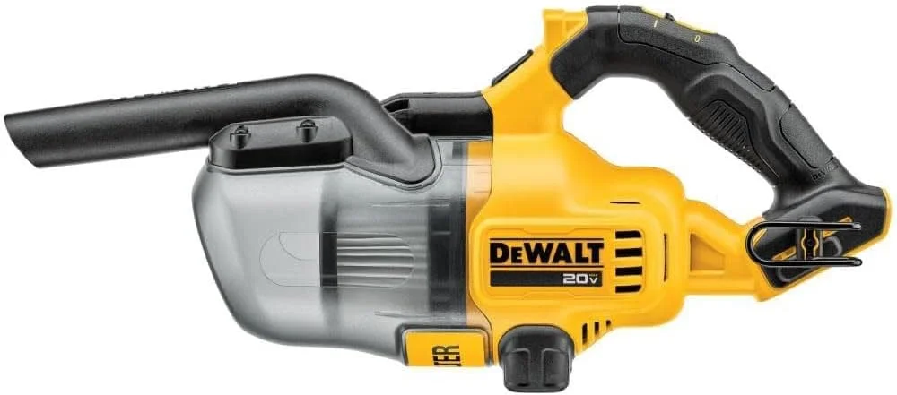 جاروبرقی 20 ولت DEWALT، جاروبرقی دستی بی سیم، HEPA، باتری شامل نمی شود (DCV501HB)، زرد