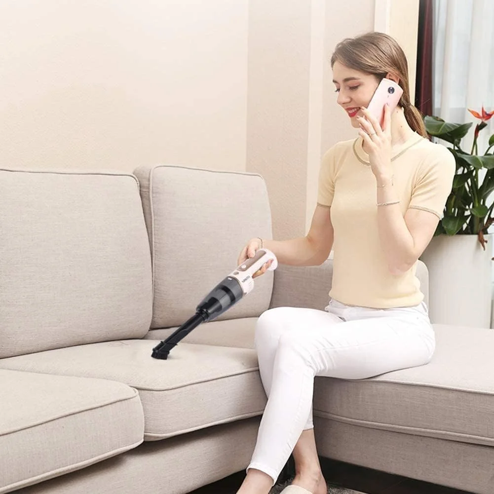 جاروبرقی خودرو، جاروبرقی دستی قابل حمل با قدرت بالا 4500PA/80W/DC7.4V، دارای سیم برق، کیت تمیز کننده لوازم جانبی داخلی خودرو