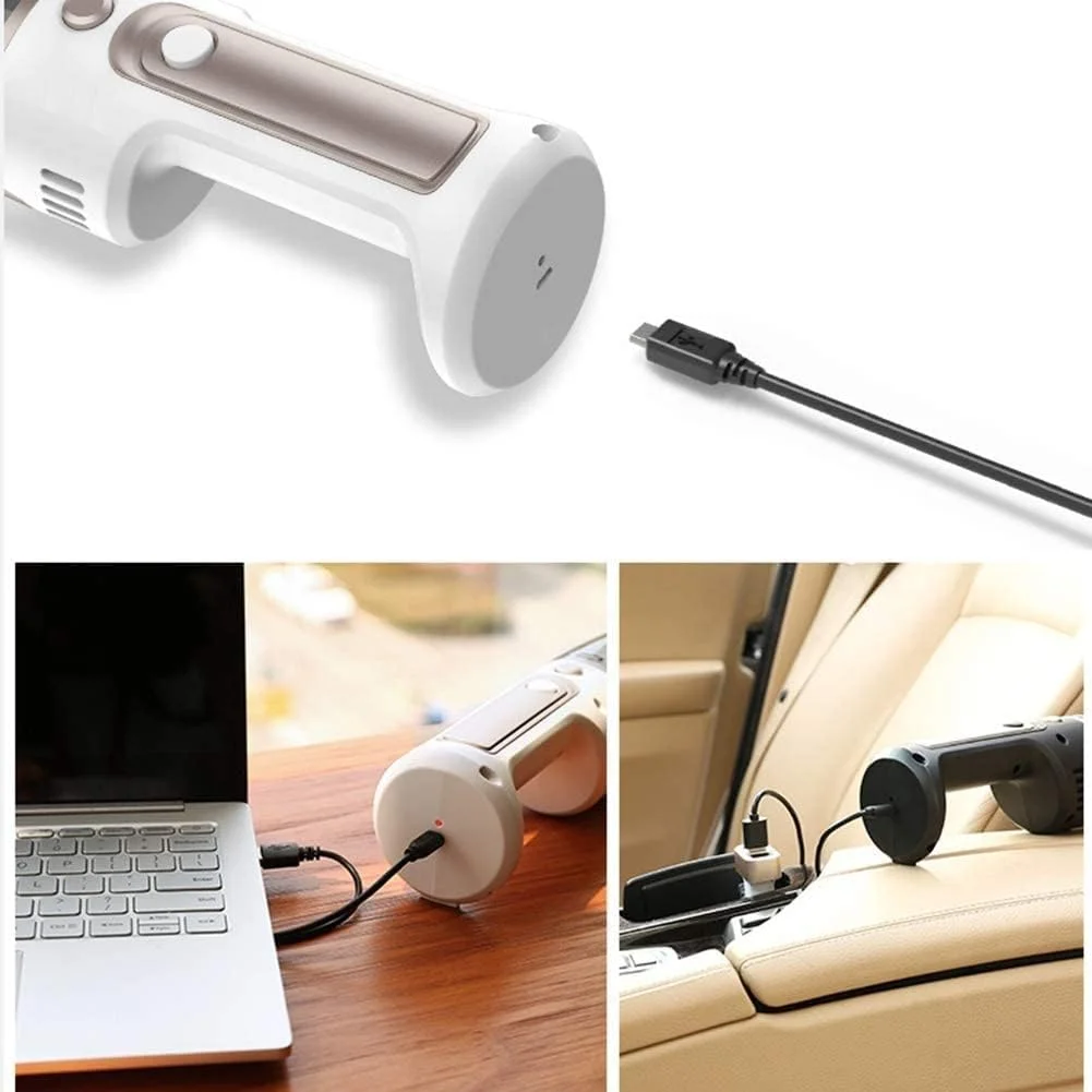 جاروبرقی خودرو، جاروبرقی دستی قابل حمل با قدرت بالا 4500PA/80W/DC7.4V، دارای سیم برق، کیت تمیز کننده لوازم جانبی داخلی خودرو