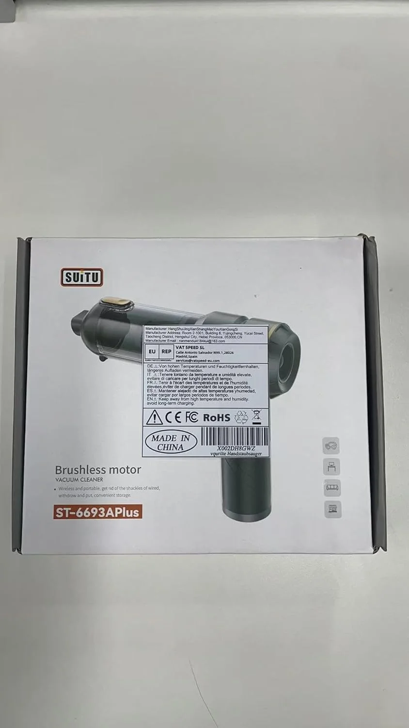 جاروبرقی دستی vqurilte، دمنده گرد و غبار برقی 20000Pa بی سیم 4 در 1، جاروبرقی ماشین 6000 میلی آمپر ساعتی مینی باطری برای ماشین