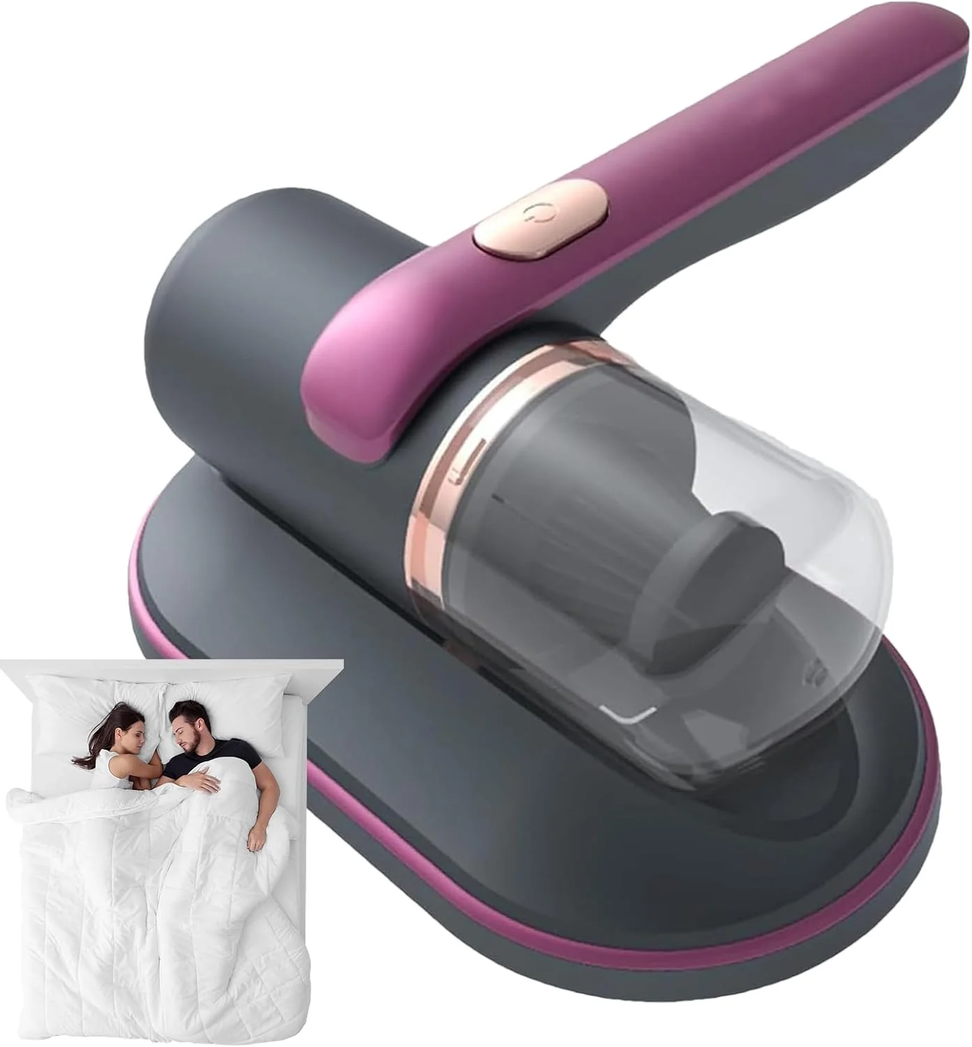 جاروبرقی برای تشک تخت - جاروبرقی دستی - مکش 10 کیلو پاسکال 68 وات، دستگاه تمیز کننده قابل حمل بی سیم برای مبل، بالش، موی حیوانات خانگی، اثاثه یا لوازم داخلی، تشک، گرد و غبار ماشین، مبل، فرش، تخت