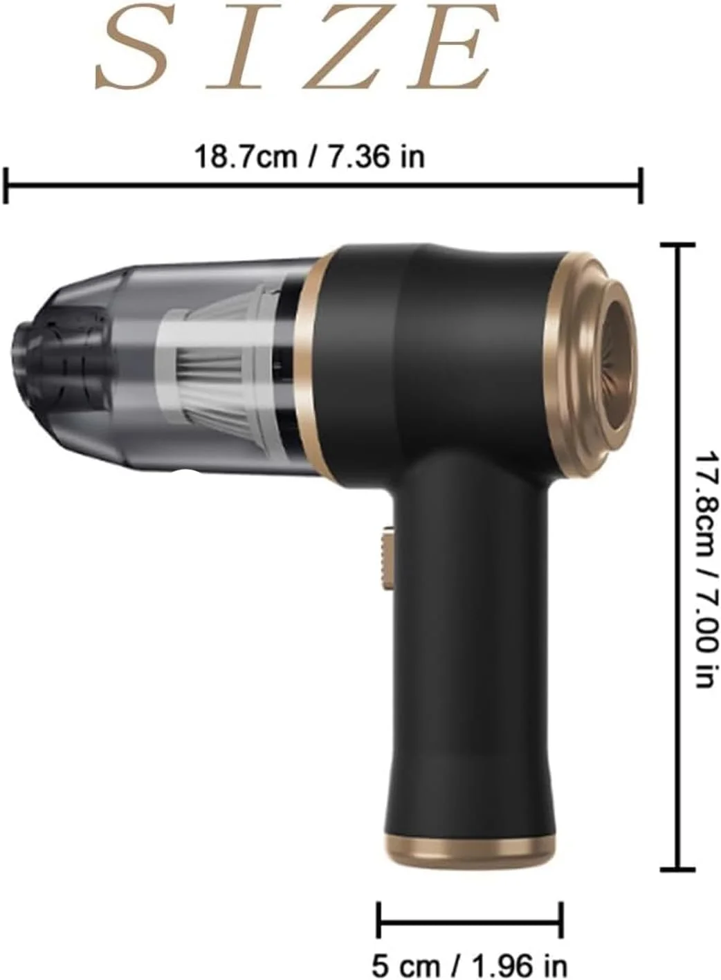 جاروبرقی کوچک Neatmate، جاروبرقی قابل حمل 3 در 1 برای خانه و ماشین، جاروبرقی دستی قدرتمند 15000Pa، شارژی بی سیم قابل حمل برای ماشین، مبل، دفتر، حیوانات خانگی، خانه (مشکی)