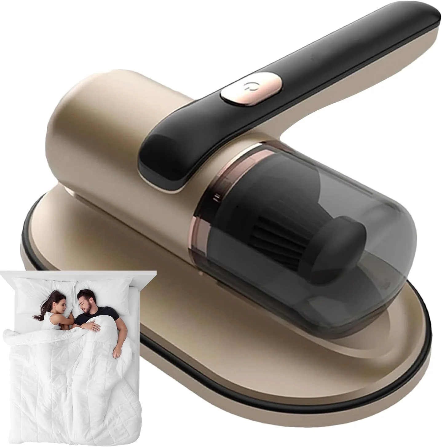 جاروبرقی برای تشک تخت - جاروبرقی دستی - دستگاه تمیز کننده 68 واتی قابل حمل با مکش 10 کیلو پاسکال، بدون سیم برای مبلمان، تشک، گرد و غبار، موی حیوانات خانگی، ماشین، تخت، فرش، روکش، بالش، مبل