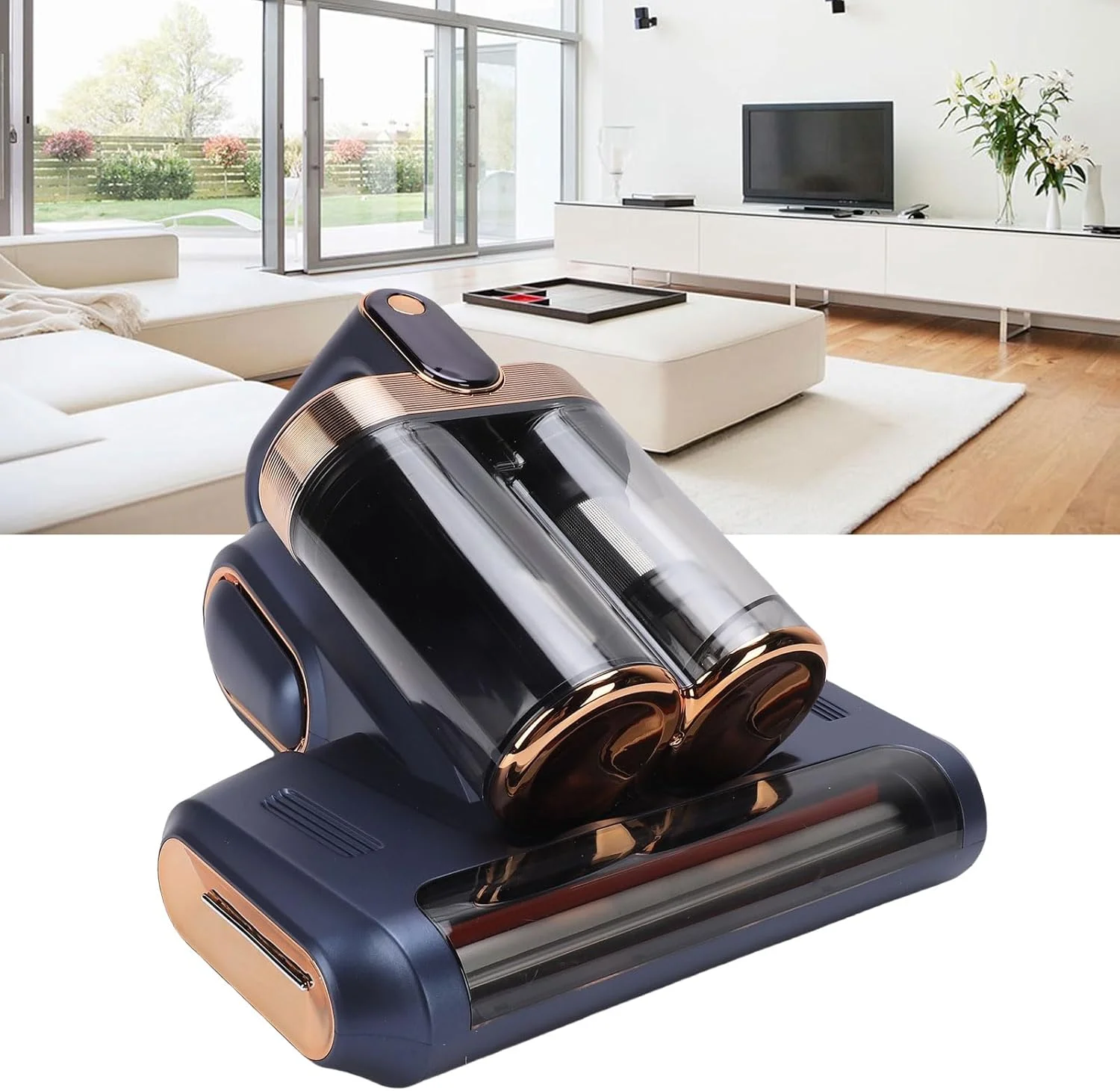 جاروبرقی تشک، جاروبرقی تخت خواب 120 واتی با قدرت 8000Pa با طول موج 273 نانومتر، سیستم فیلتراسیون چند لایه، جاروبرقی دستی چند منظوره برای مبل، تخت نوزاد، سیم دار، آبی