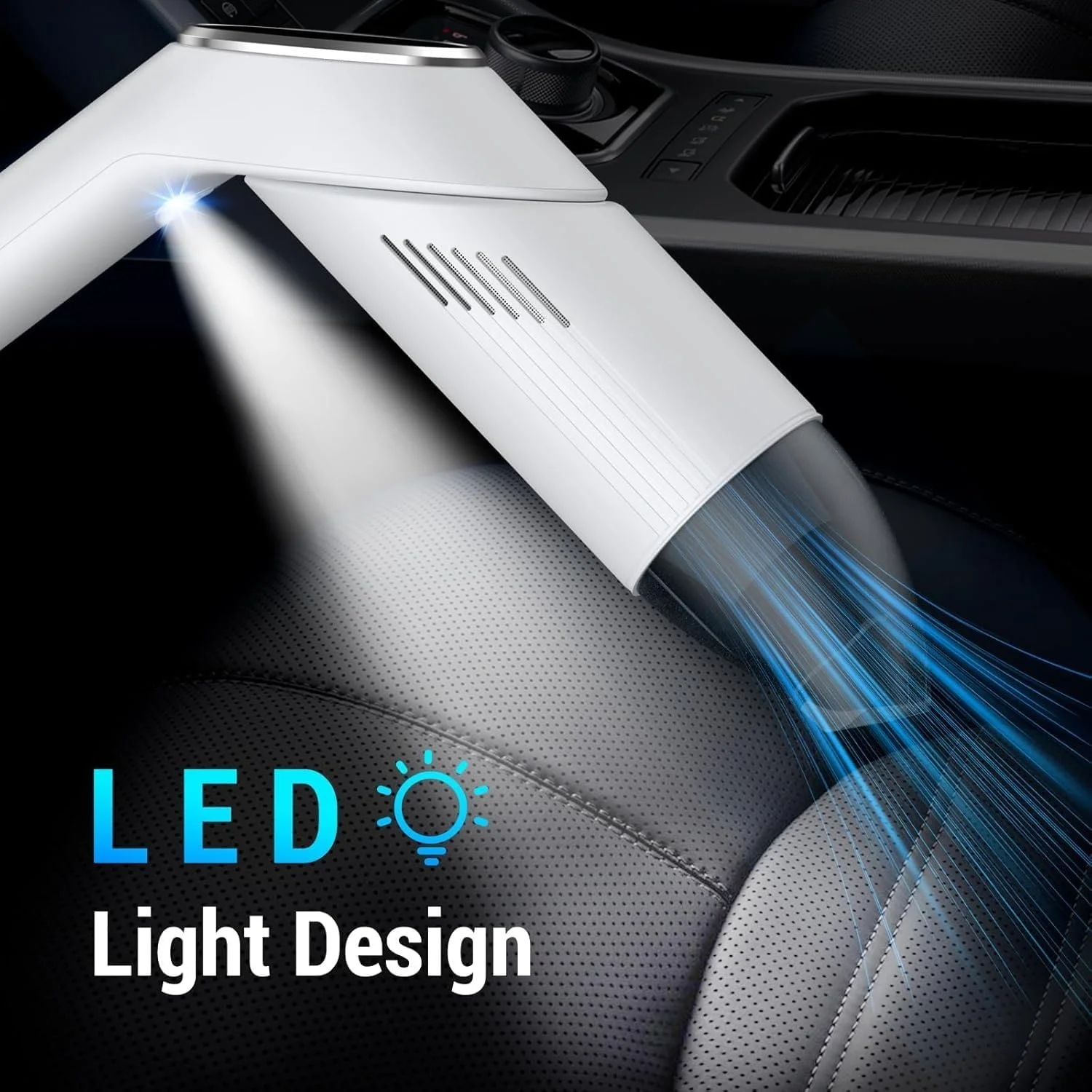 جاروبرقی دستی شارژی، مکش قوی 12KPa و سر چرخان 180 درجه، نازل 2 در 1 برای موی حیوانات خانگی/ماشین/خانه، قابل شارژ USB-C، 2 حالت سرعت، جاروبرقی کوچک قابل حمل برای تمیز کردن دفتر