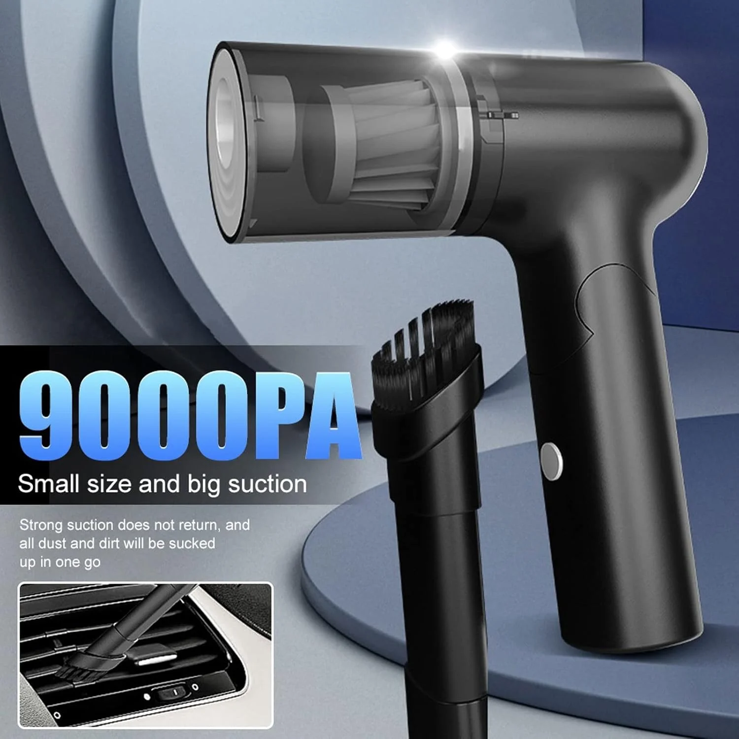 جاروبرقی های WMGSDWB برای منزل، جاروبرقی شارژی بی سیم خودرو، مینی 9000Pa، استفاده مرطوب و خشک، جاروبرقی دستی تاشو، لوازم خانگی