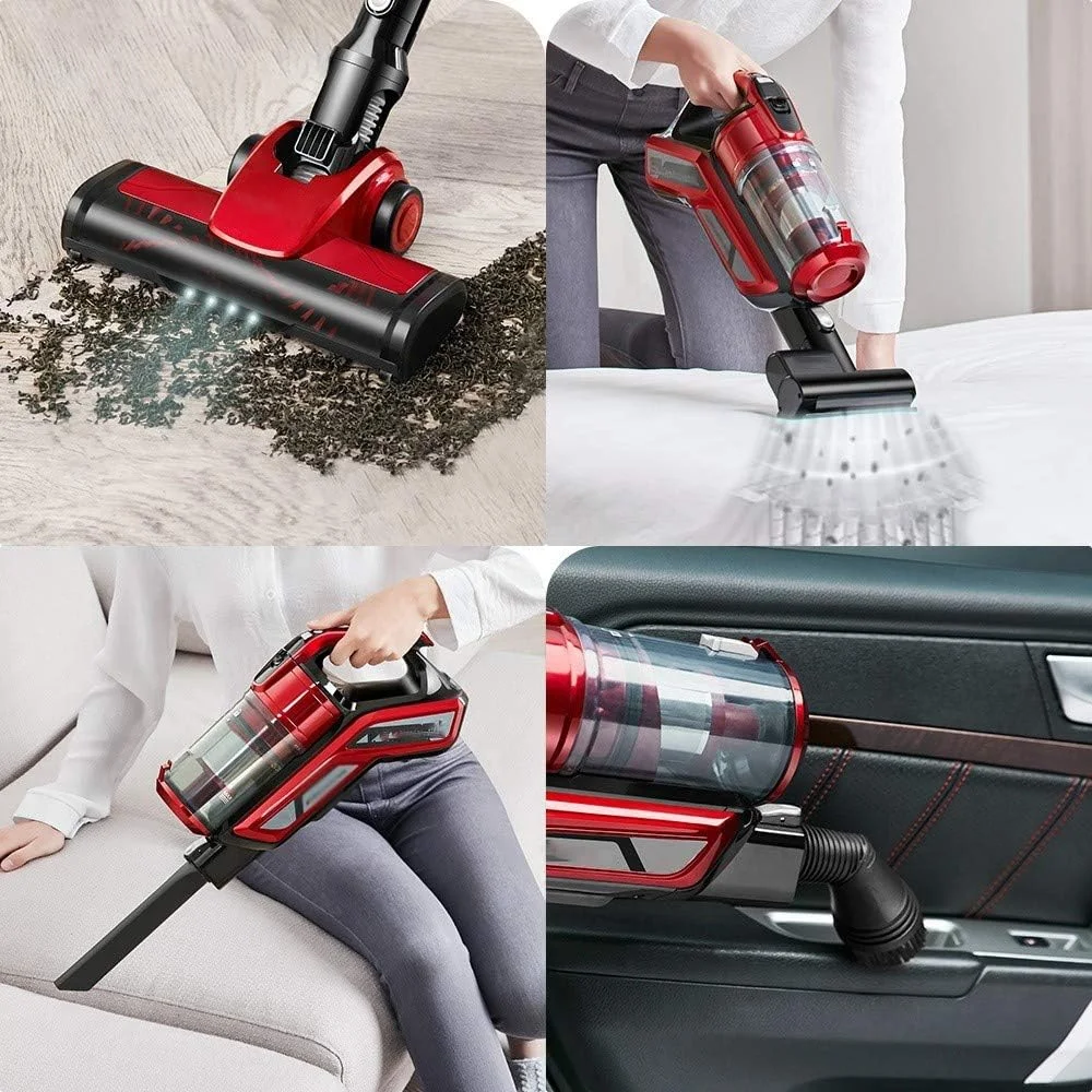 جاروبرقی شارژی دستی برای منزل، فیلتر سایکلون، جاروبرقی عمودی بی سیم قابل حمل
