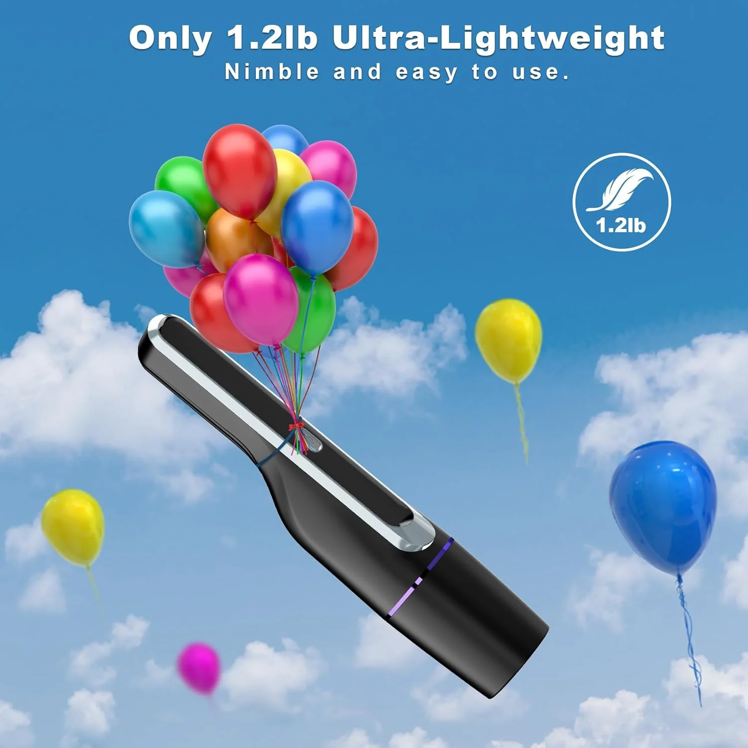 جاروبرقی دستی شارژی - جاروبرقی خودرو با موتور براشلس و مکش قدرتمند 14000Pa، وزن سبک 540 گرم، چراغ LED، جاروبرقی کوچک و باریک برای خودرو، خانه، دفتر، حیوانات خانگی