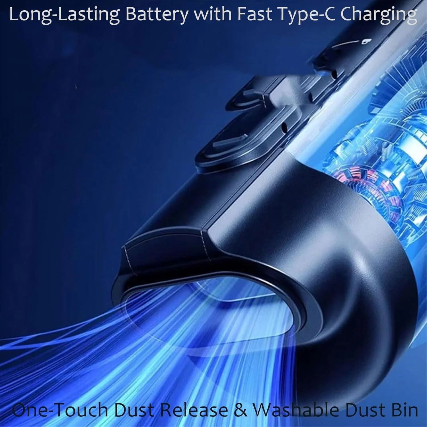 کیت جاروبرقی دستی هوشمند 5 در 1، جاروبرقی کوچک بی سیم با مکش 15 کیلو پاسکال، قابل شارژ با Type-C، تمیز کننده گرد و غبار قابل حمل و پمپ هوا برای خانه، ماشین، مبل (بژ)