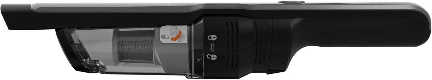 جاروبرقی دستی بلک اند دکر Dustbuster Slim Dvc320B21 (جاروبرقی دستی 12 ولت با طراحی فوق العاده باریک، بی سیم، موتور دیجیتال مدرن، 2 سطح مکش، تیتانیوم/مشکی)