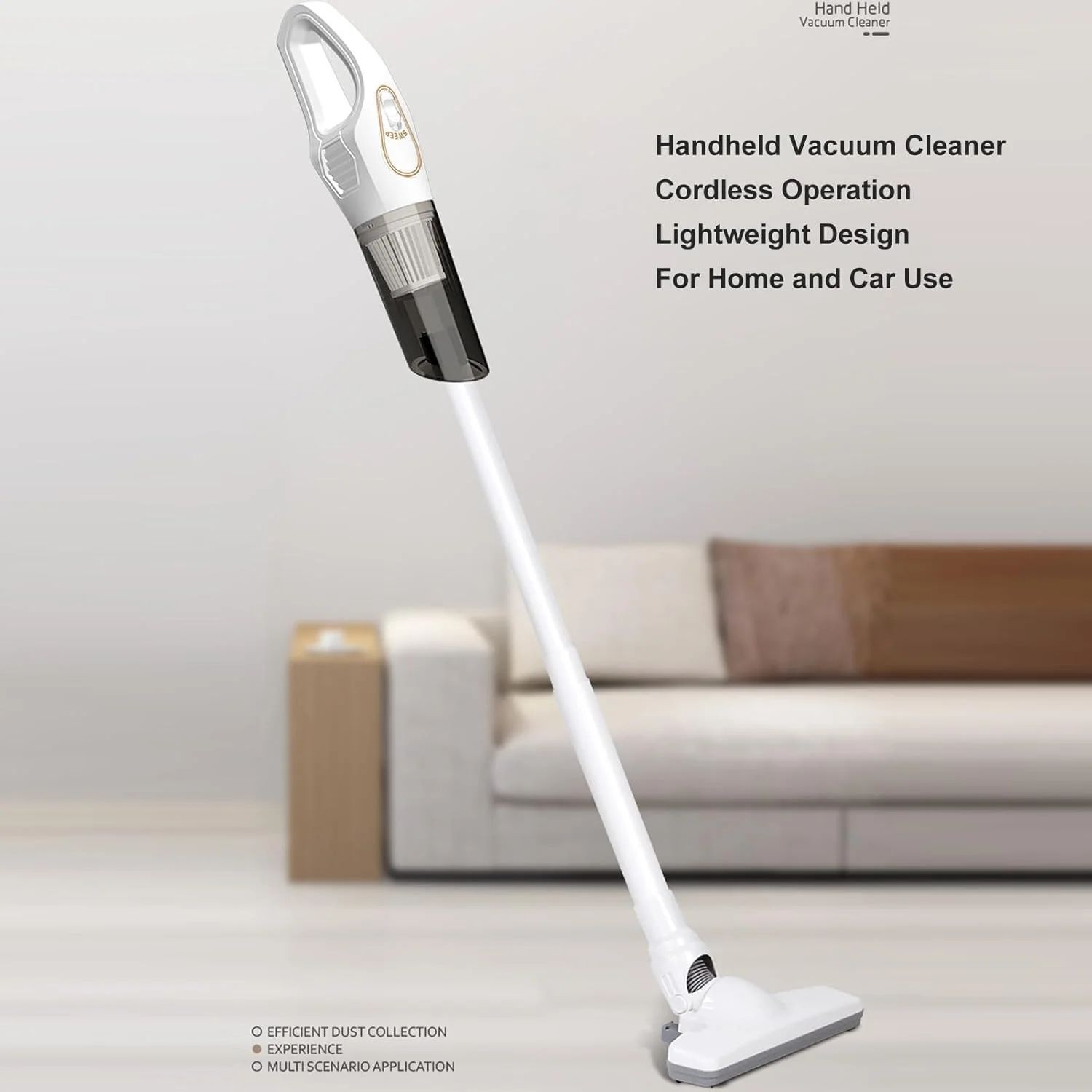 جاروبرقی دستی شارژی ECVV - سبک، مناسب استفاده خشک و مرطوب برای خانه، ماشین و اداره | باتری بادوام، کنترل هوشمند، تمیز کردن چند سطحی (7.4 ولت، 2000 میلی آمپر ساعت) | متنوع