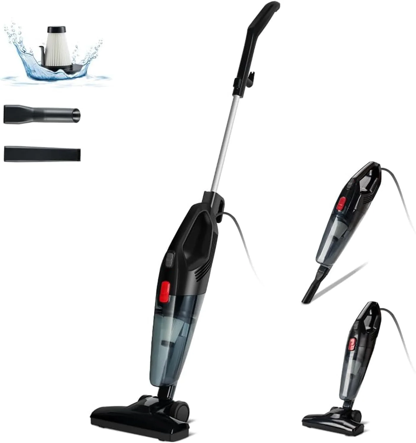 جاروبرقی برقی 2 در 1، جاروی دستی و عصایی با سیم 6 متری، سبک وزن، مکش قدرتمند 650 واتی، ظرفیت بزرگ 1.5 لیتری، سیستم فیلتراسیون مرکزی عالی، مناسب برای خانه، دفتر، آشپزخانه، ماشین، مو - مشکی جاروبرقی برقی 2 در 1، جاروی دستی و عصایی با سیم 6 متری، سبک وزن، مکش قدرتمند 650 واتی، ظرفیت بزرگ 1.5 لیتری، سیستم فیلتراسیون مرکزی عالی، مناسب برای خانه، دفتر، آشپزخانه، ماشین، مو - مشکی