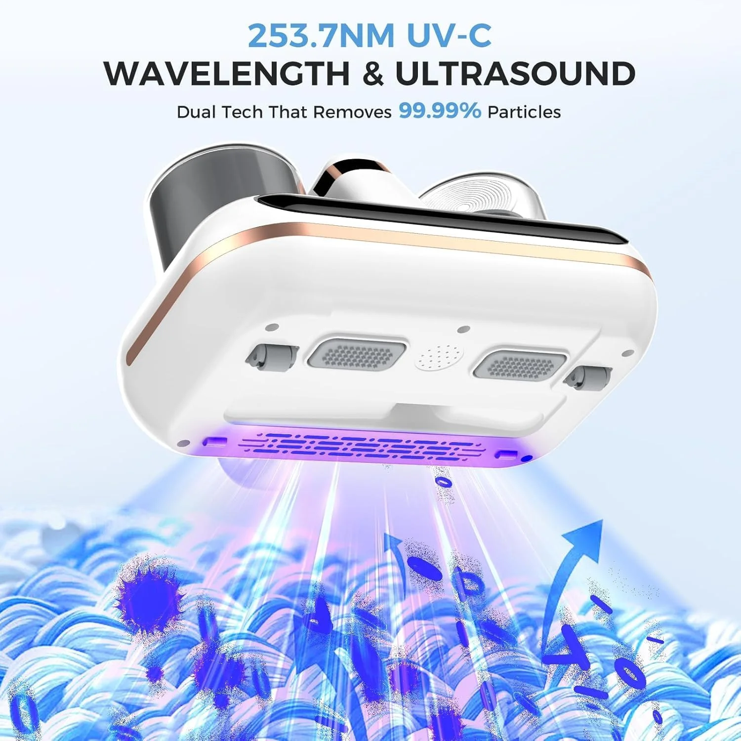 جاروبرقی تشک بی‌سیم با نمایشگر LED، جاروبرقی دستی قابل حمل 5 در 1، دستگاه تمیز کننده تشک با نور UV-C قدرتمند 16Kpa، تمیز کننده تخت برای گرد و غبار و موی حیوانات خانگی (سبز)