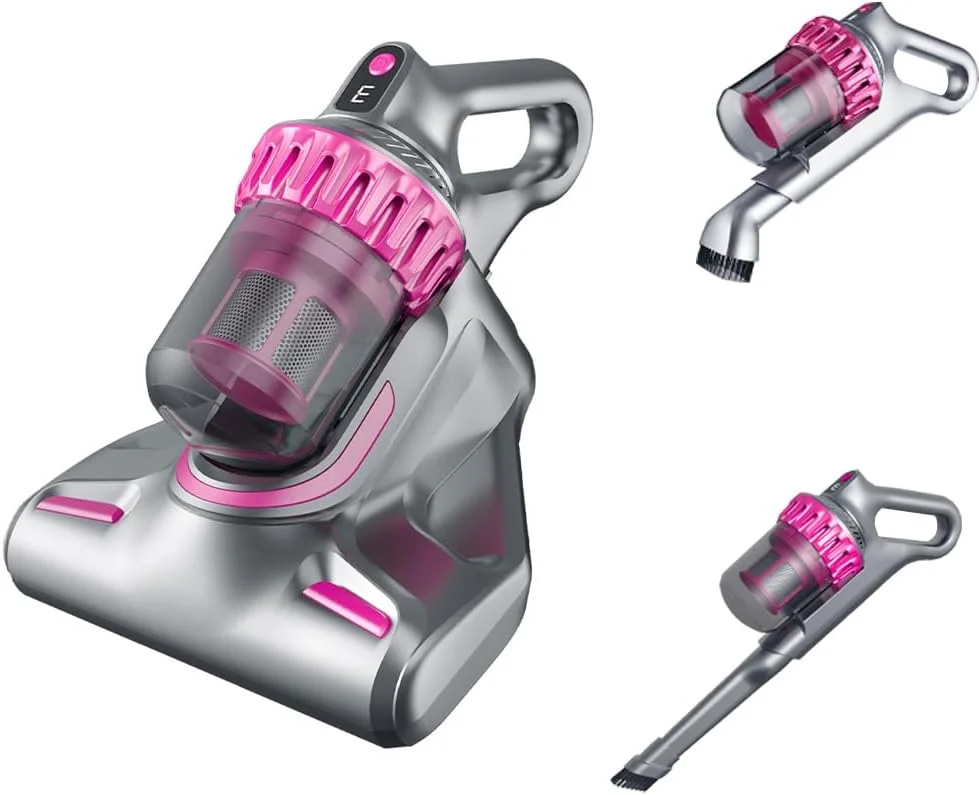 جاروبرقی تشک، جاروبرقی تخت UV با فرکانس بالا 10Kpa، ضربه دوگانه و صدای کم، جاروبرقی دستی 3 در 1 برای تمیز کردن تخت، تشک، بالش و مبل جاروبرقی تشک، جاروبرقی تخت UV با فرکانس بالا 10Kpa، ضربه دوگانه و صدای کم، جاروبرقی دستی 3 در 1 برای تمیز کردن تخت، تشک، بالش و مبل