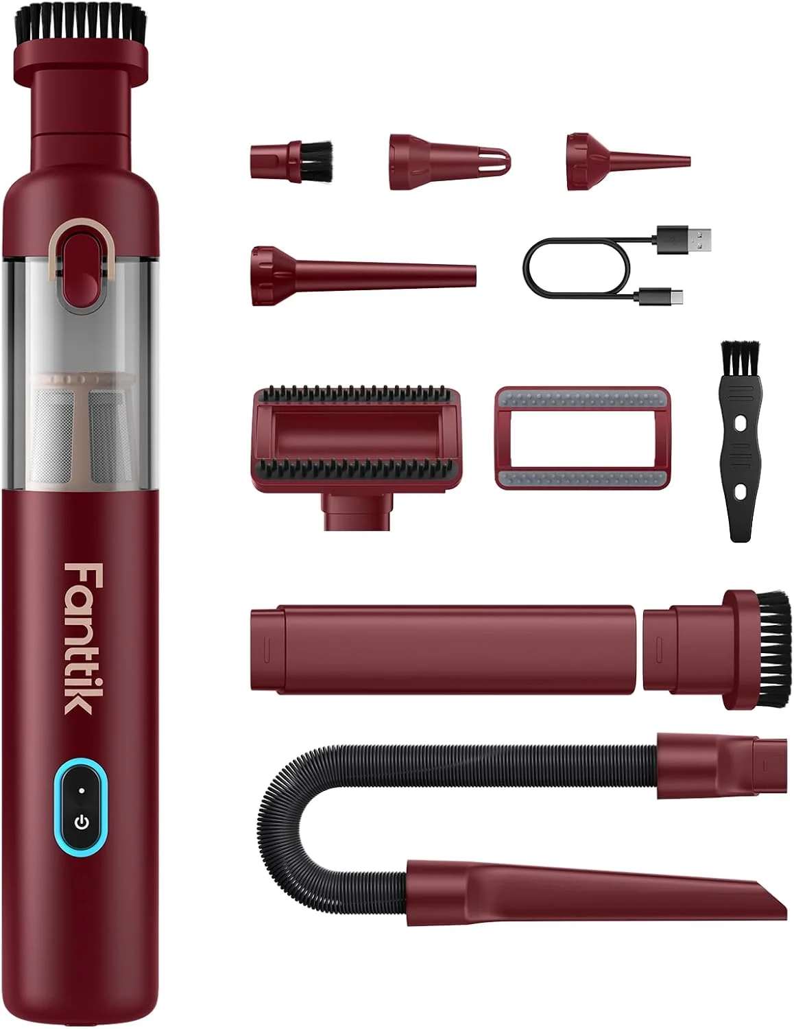 جاروبرقی خودرویی باریک Fanttik Slim V8 Apex، جاروبرقی کوچک قابل حمل 4 در 1 با قدرت مکش 19000pa، شارژ Type-C، 2 حالت مکش، جاروبرقی دستی برای خودرو، میز کار، کیبورد (قرمز) جاروبرقی خودرویی باریک Fanttik Slim V8 Apex، جاروبرقی کوچک قابل حمل 4 در 1 با قدرت مکش 19000pa، شارژ Type-C، 2 حالت مکش، جاروبرقی دستی برای خودرو، میز کار، کیبورد (قرمز)