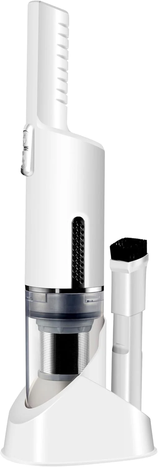 جاروبرقی شارژی گرین لاین، باتری 2000 میلی آمپر ساعت، توان 90 وات، 2 حالت سرعت، فیلتر قابل شستشو، قابل حمل و آسان برای جابجایی، مکش قوی، تمیز کردن عمیق - سفید جاروبرقی شارژی گرین لاین، باتری 2000 میلی آمپر ساعت، توان 90 وات، 2 حالت سرعت، فیلتر قابل شستشو، قابل حمل و آسان برای جابجایی، مکش قوی، تمیز کردن عمیق - سفید