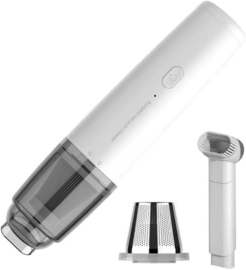 جاروبرقی خودرو GOCHAI، جاروبرقی دستی بی سیم قابل حمل، جاروبرقی کوچک شارژی 2 در 1 برای خودرو، خانه، میز، مبل و تمیز کردن صفحه کلید، شارژ سریع Type-C، 40000 دور در دقیقه، 8000 پاسکال