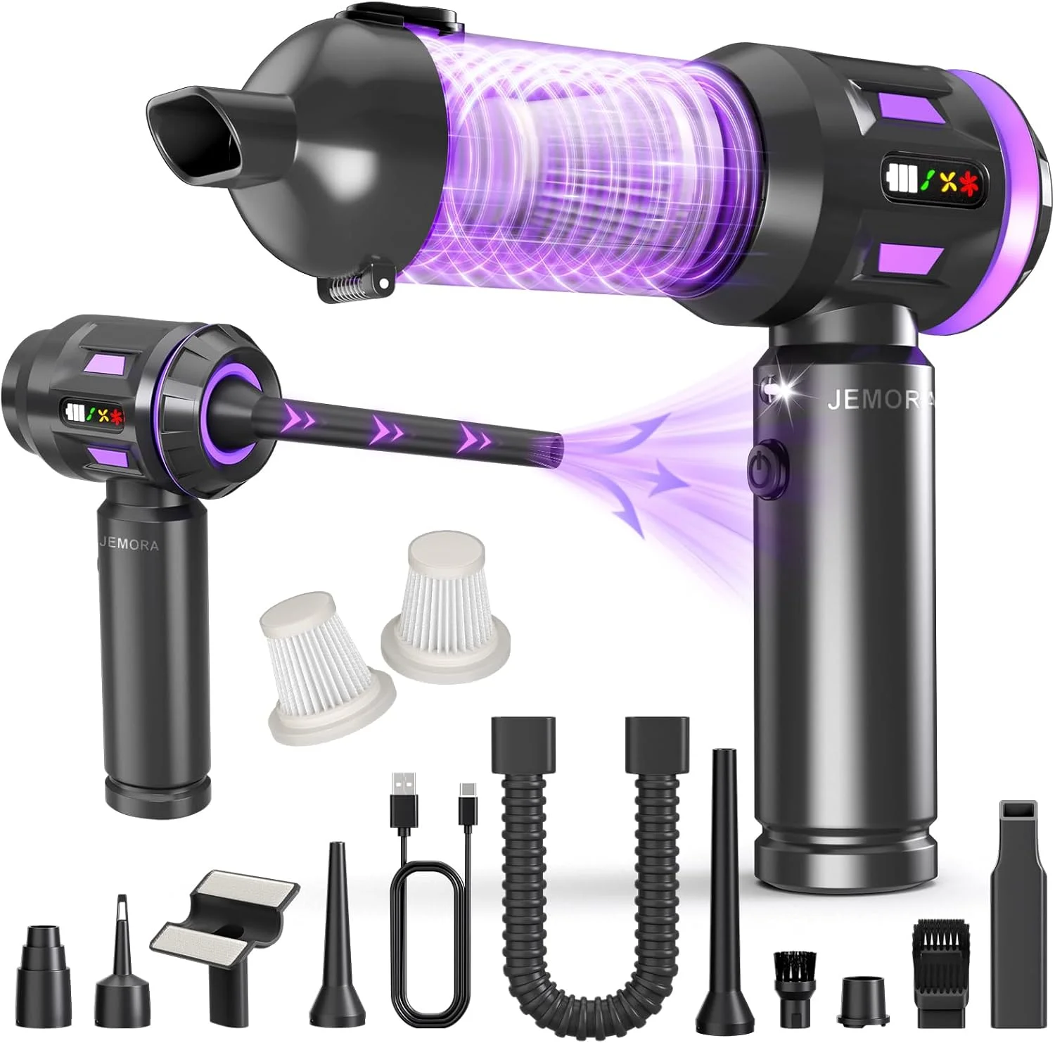 جاروبرقی دستی، جاروبرقی قدرتمند 22000Pa بدون سیم با عملکرد مکش و دمنده 2 در 1، جاروبرقی قدرتمند بدون سیم برای دفتر، آشپزخانه منزل جاروبرقی دستی، جاروبرقی قدرتمند 22000Pa بدون سیم با عملکرد مکش و دمنده 2 در 1، جاروبرقی قدرتمند بدون سیم برای دفتر، آشپزخانه منزل