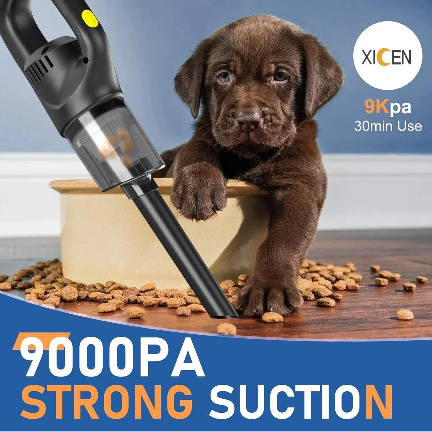 جاروبرقی دستی شارژی، جاروبرقی دستی خودرو، مکش قوی قابل حمل با 3 سری مکش