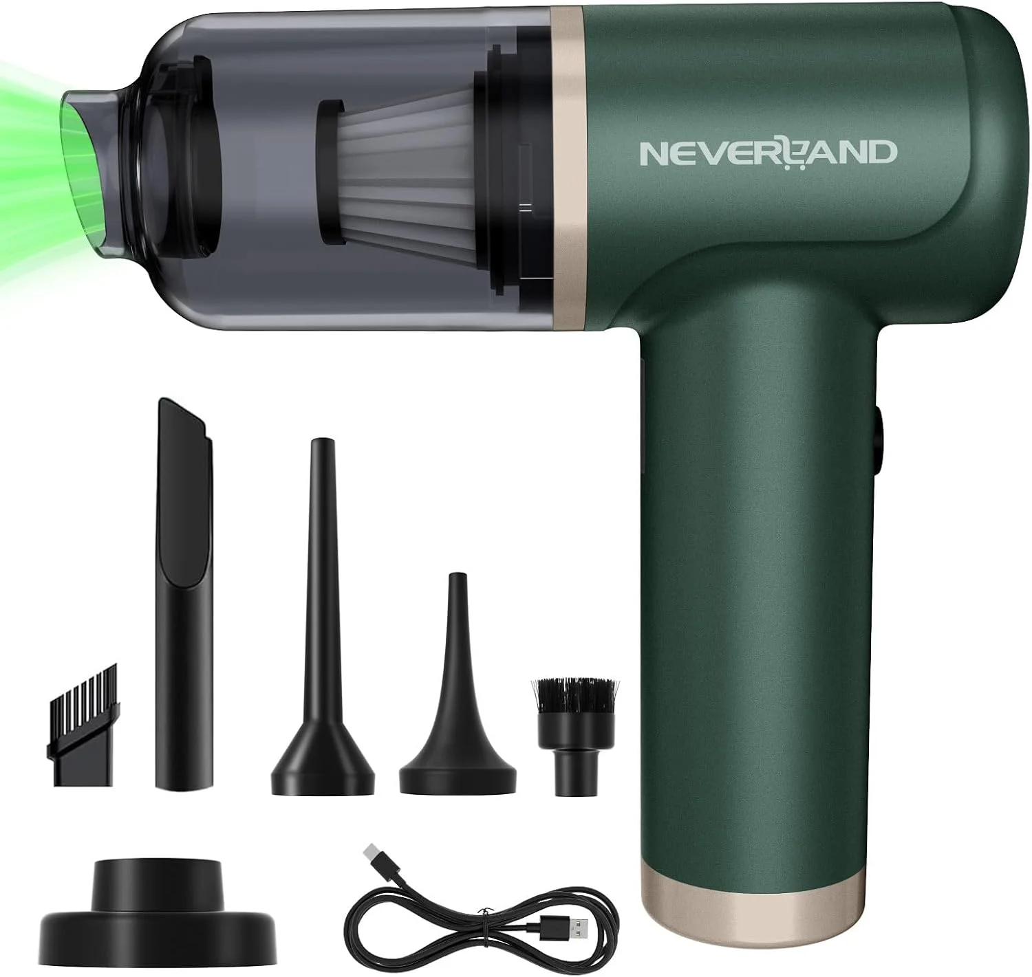 جاروبرقی دستی 4 در 1 بی سیم، جاروبرقی قابل حمل خودرو، جاروبرقی کوچک شارژی دستی سبک وزن برای تمیز کردن عمیق موی حیوانات خانگی در خانه، اداره و خودرو