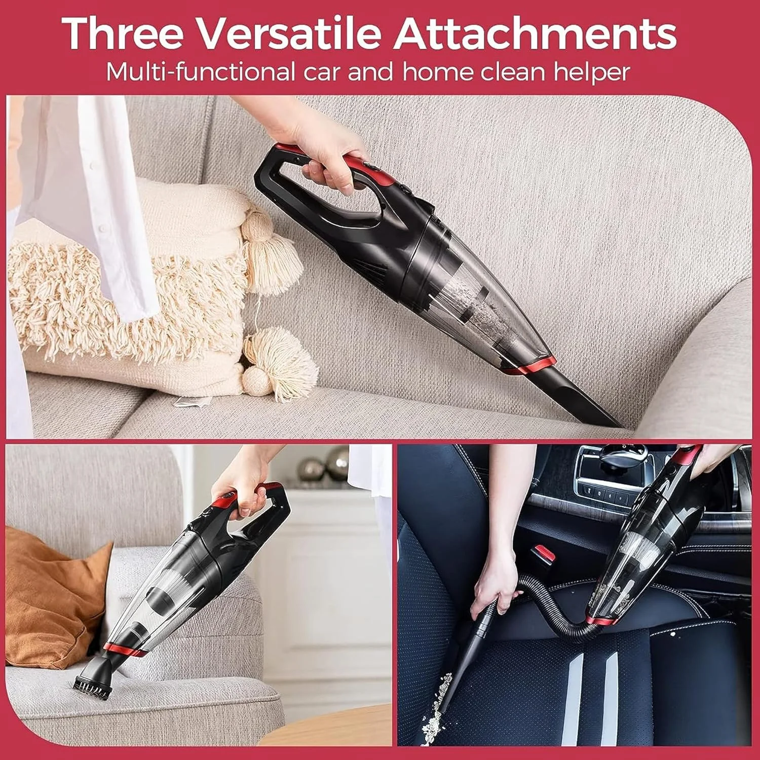 جاروبرقی دستی خودرو SWIFT، جاروبرقی قابل حمل و بی سیم با صفحه نمایش LED، مینی گردگیر شارژی برای تمیز کردن خودرو، خانه، دفتر