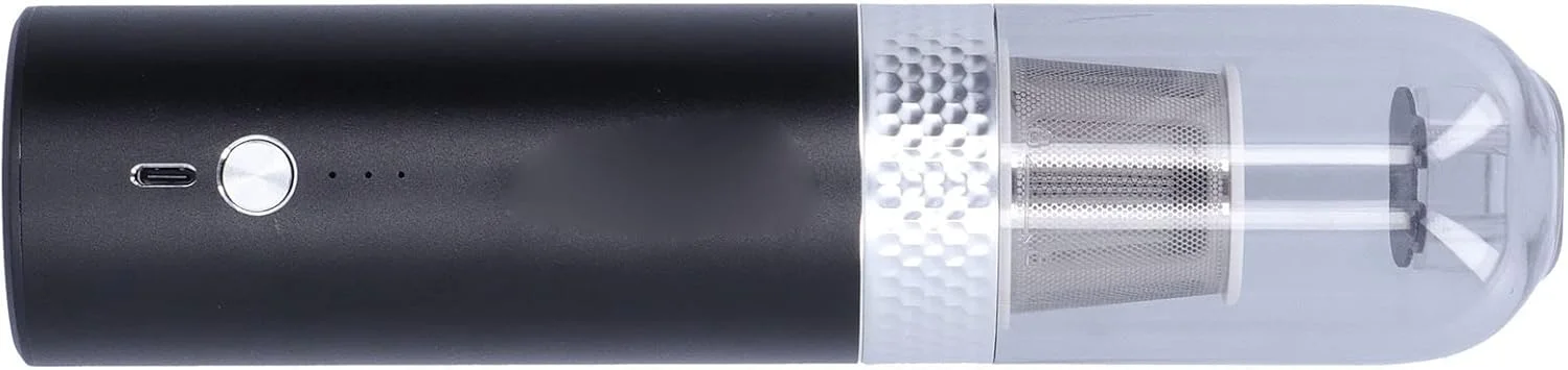 جاروبرقی دستی بی سیم قدرتمند با مکش 17000Pa، شارژ USB، مینی، قابل حمل، سبک وزن، تجهیزات نظافت خودرو و منزل برای استفاده در خودرو و منزل به همراه باتری و لوازم جانبی