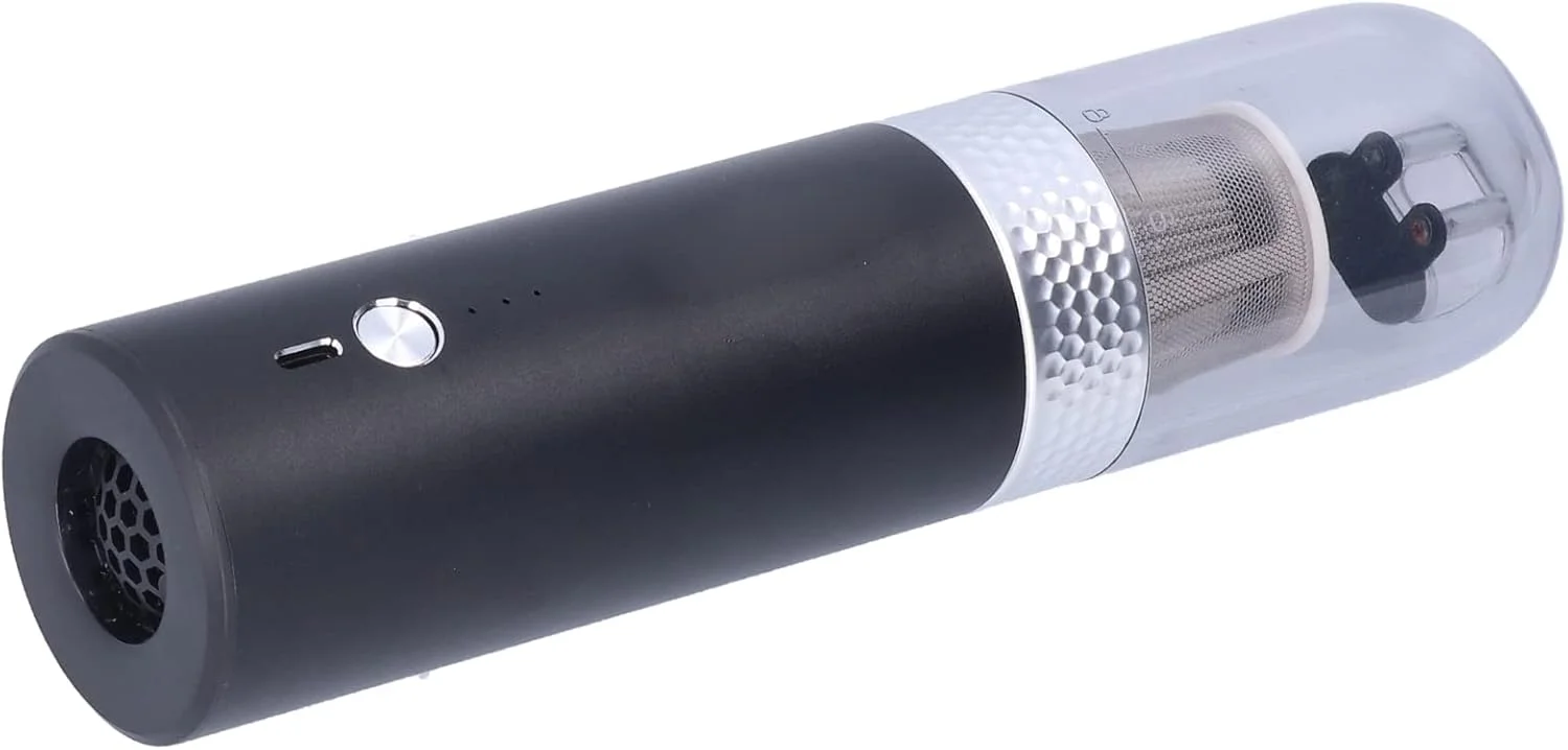 جاروبرقی دستی بی سیم قدرتمند با مکش 17000Pa، شارژ USB، مینی، قابل حمل، سبک وزن، تجهیزات نظافت خودرو و منزل برای استفاده در خودرو و منزل به همراه باتری و لوازم جانبی