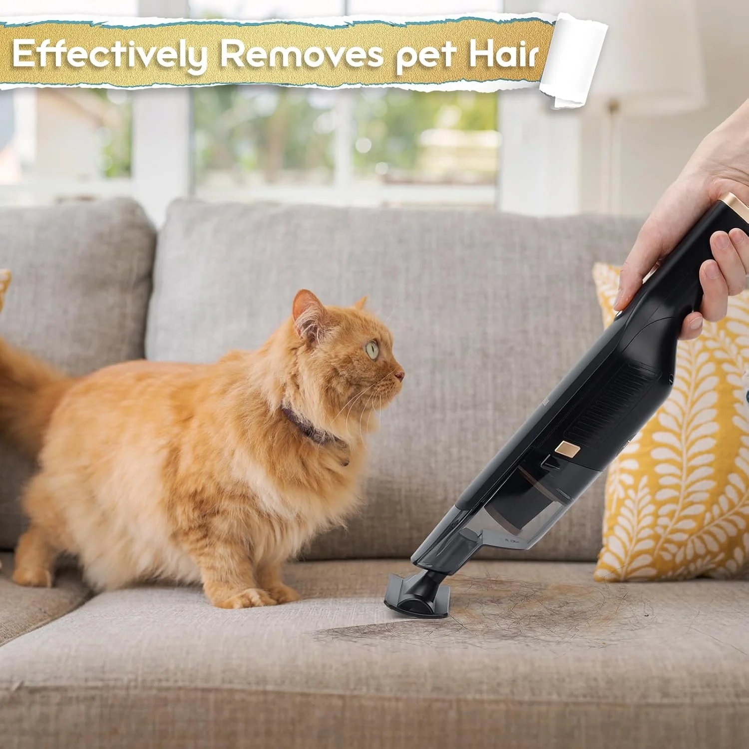 جاروبرقی دستی شارژی، مکش قدرتمند، شارژ سریع USB، جاروبرقی خودرو با پایه نگهدارنده، فیلتر HEPA، گردگیر سبک وزن قابل شارژ با ابزار شکاف و برس حیوانات خانگی برای خانه