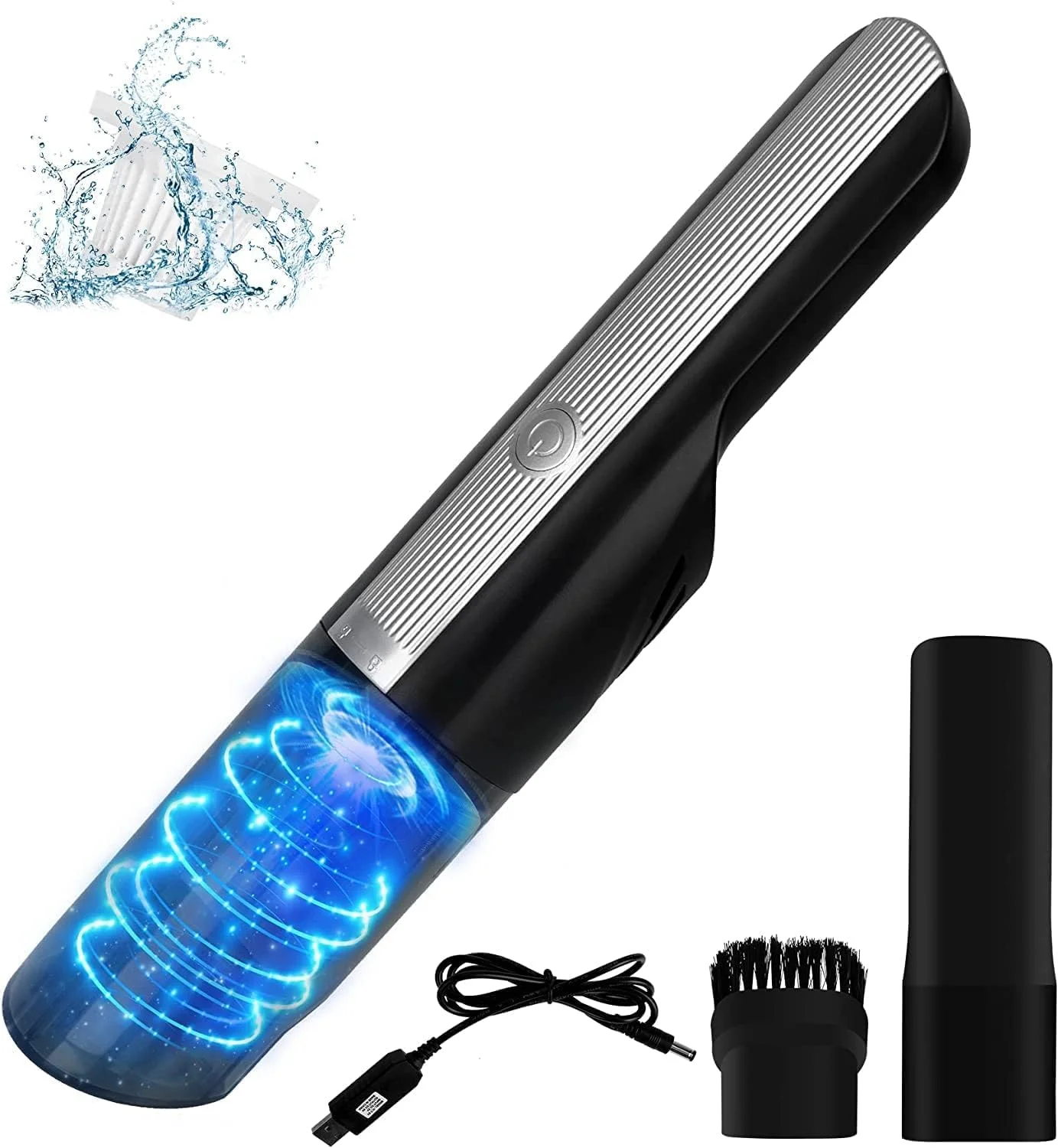 جاروبرقی دستی، جاروبرقی قدرتمند 12000Pa برای خودرو، جاروبرقی دستی بی سیم 120 وات 4000 میلی آمپر ساعت، جاروبرقی کوچک قابل شارژ برای خانه، دفتر، خودرو، صفحه کلید، کامپیوتر (BB)